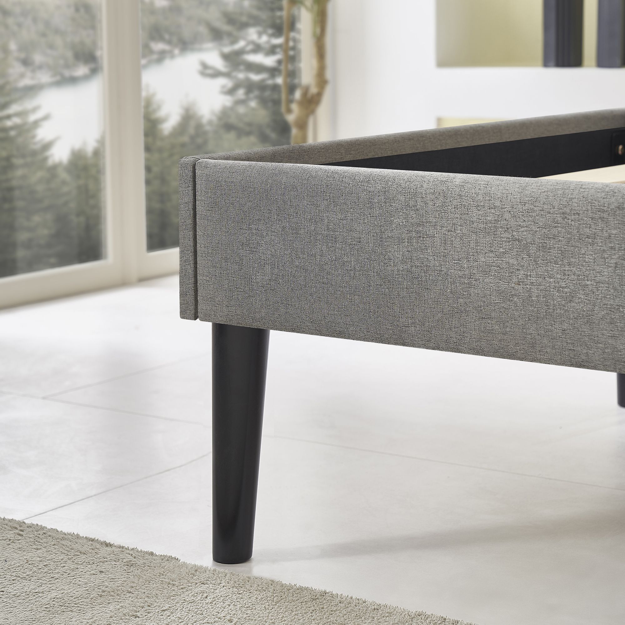Design Polsterbettt Emily in Beige 90cm-200cm