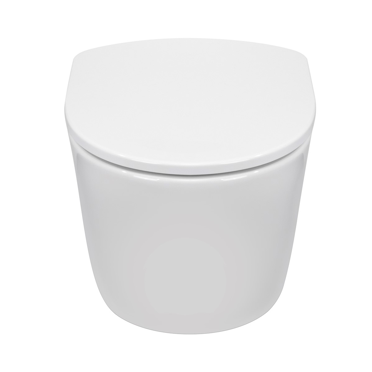 Design Hänge WC DORA spülrandlose Toilette inkl. WC Sitz mit Softclose Absenkautomatik + abnehmbar in Weiß