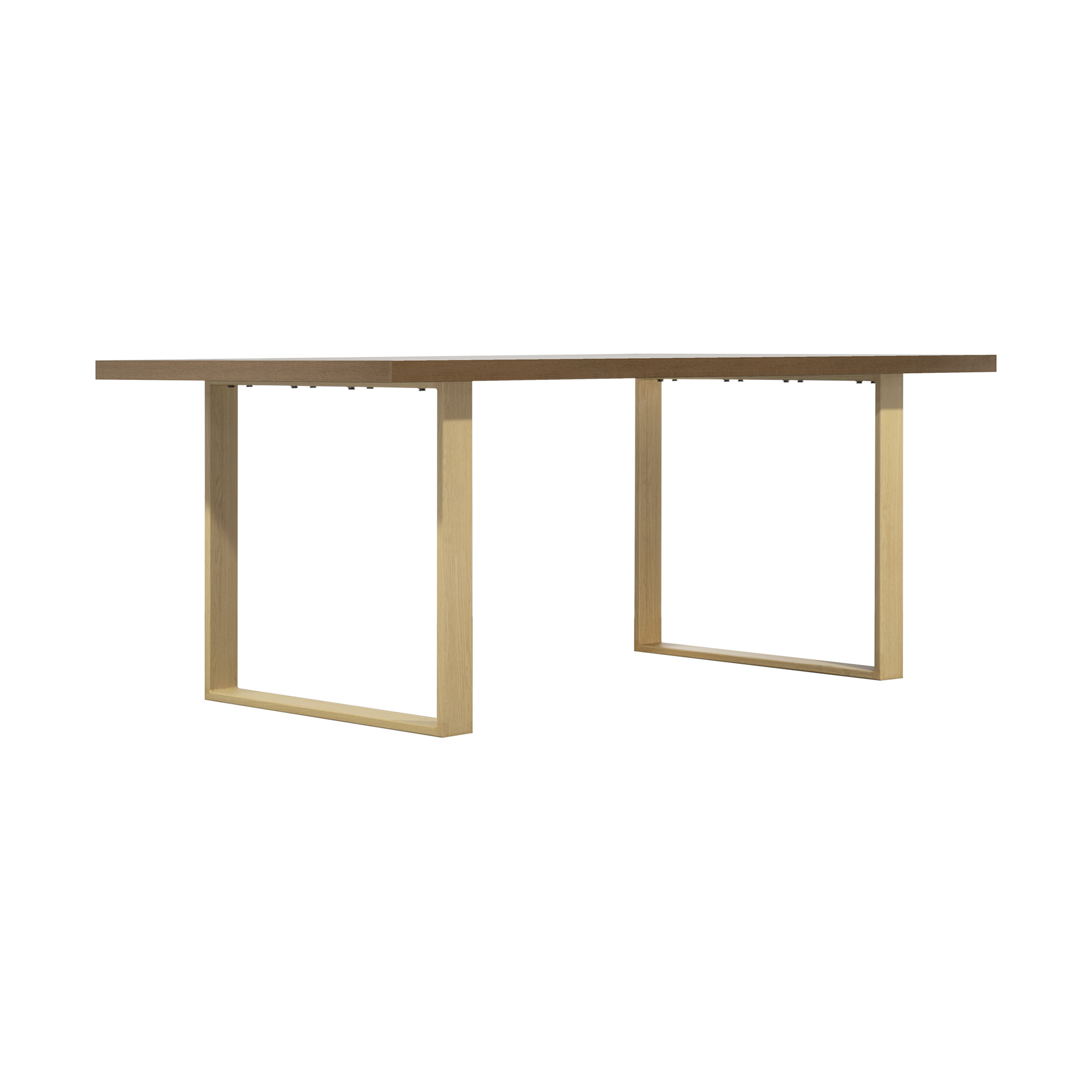 Esszimmertisch MACON Kufentisch Holztisch Esstisch - Nussbaum + Eiche 140x 80 cm