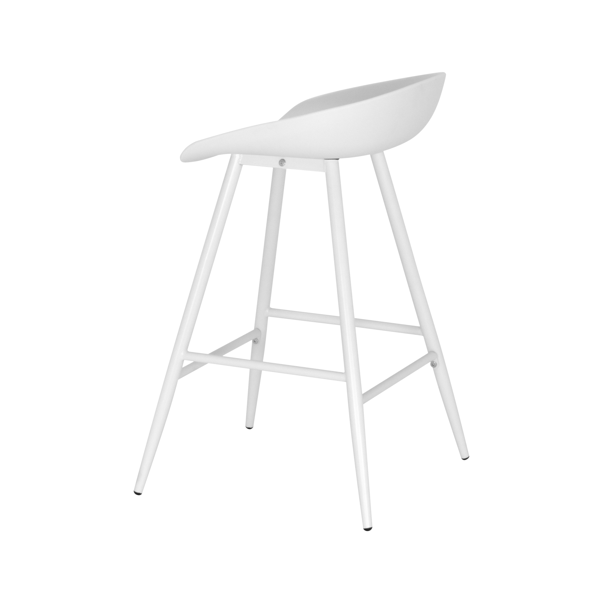 Design Barhocker Pollok in Weiß 4er Set Design Barhocker Pollok in Weiß 4er Set