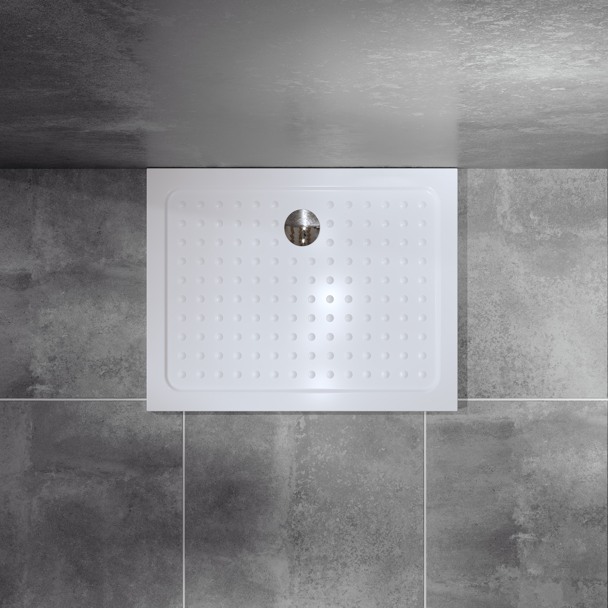 Shower Tray Maja made of sanitary acrylic including waste fitting - White Maja – Duschwanne aus Sanitäracryl inkl. Ablaufgarnitur - Weiß