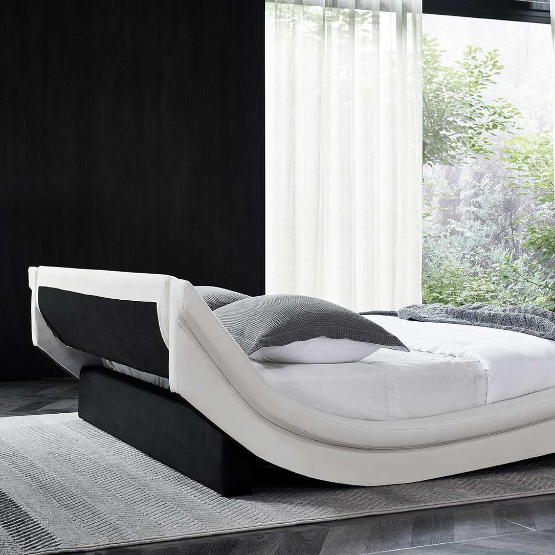 Design Polsterbett Raul in Weiss 140x200 cm Design Polsterbett Raul in Weiss 200x200 cm