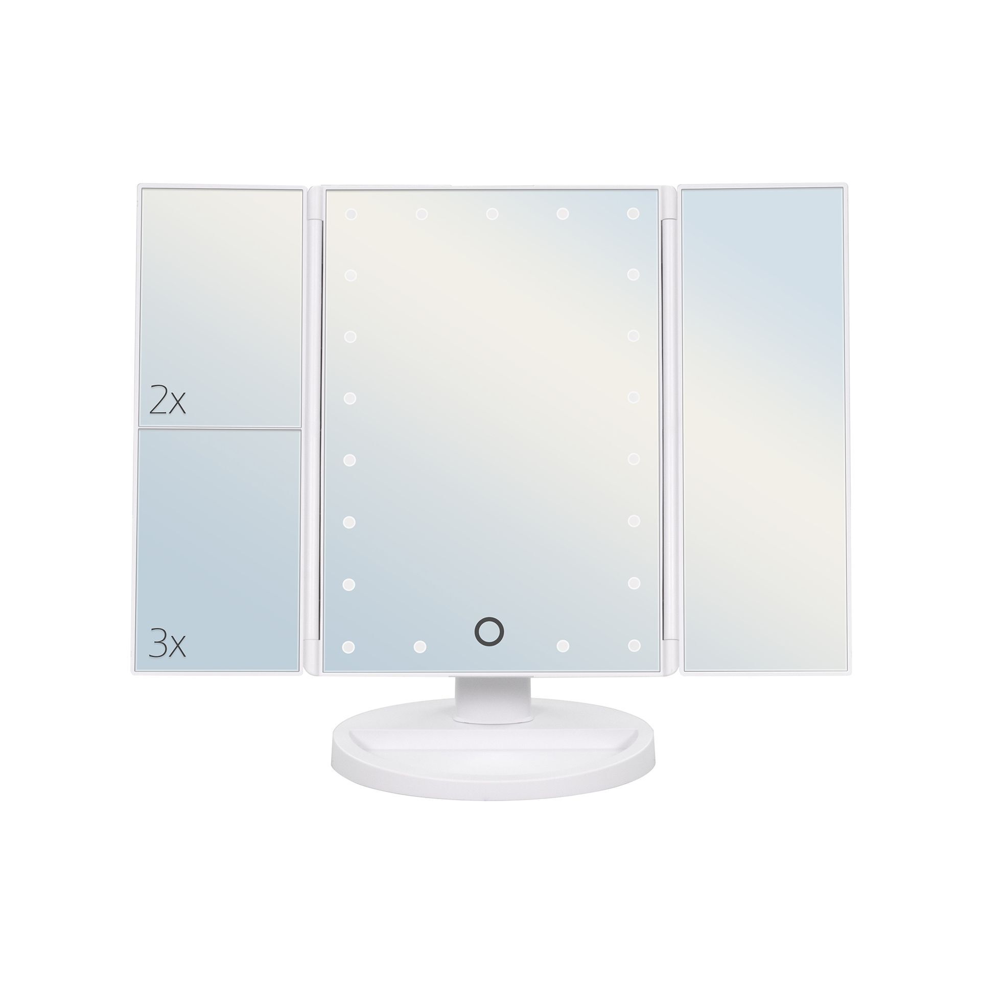 Schminkspiegel mit Vergrößerung MakeUp, mit 21 dimmbaren LED-Lampen Makeup Mirror with Magnification, featuring 21 Dimmable LED Lights
