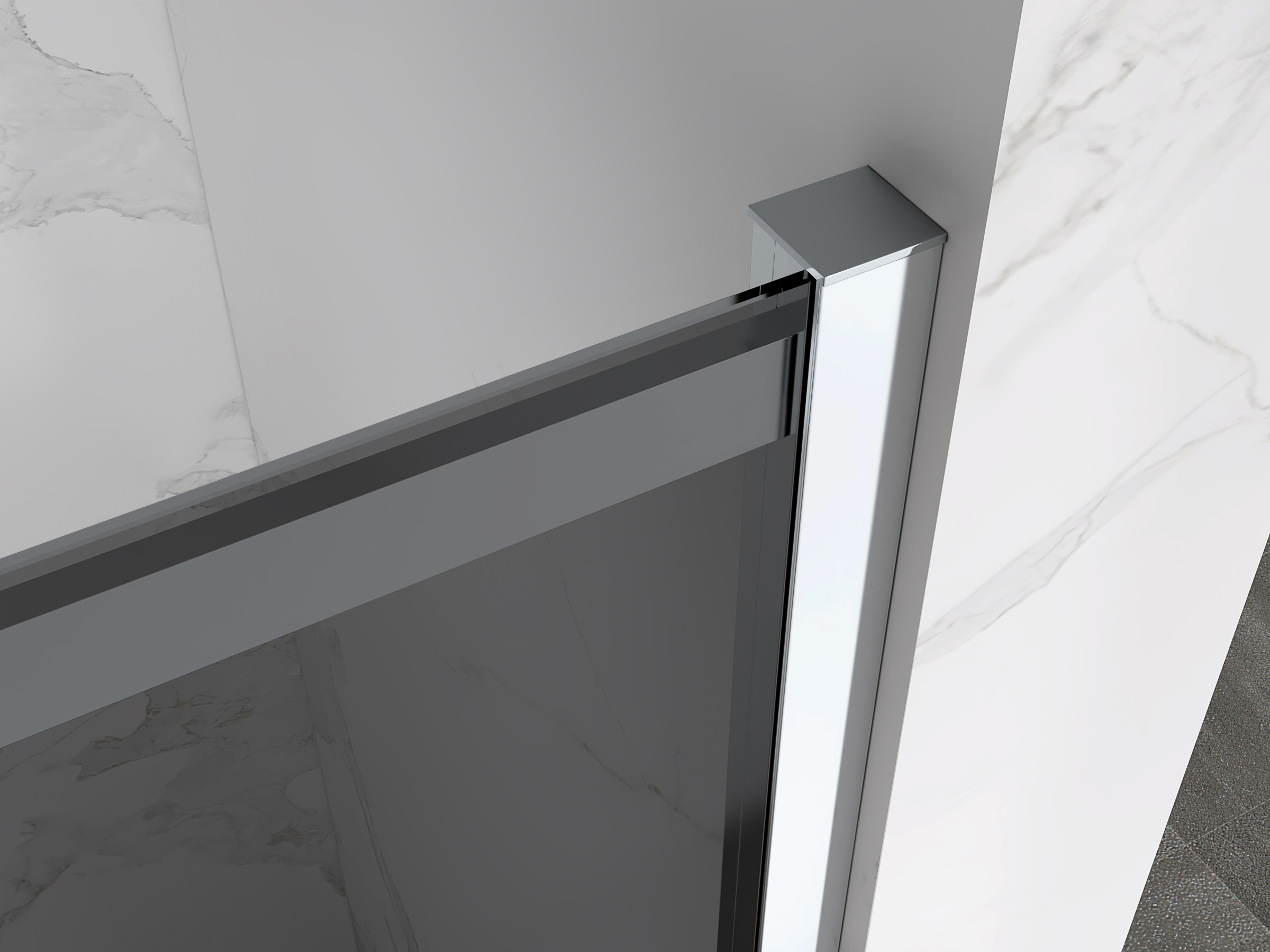 Corner Entry Kaylee with Sliding Doors Made of ESG Safety Glass