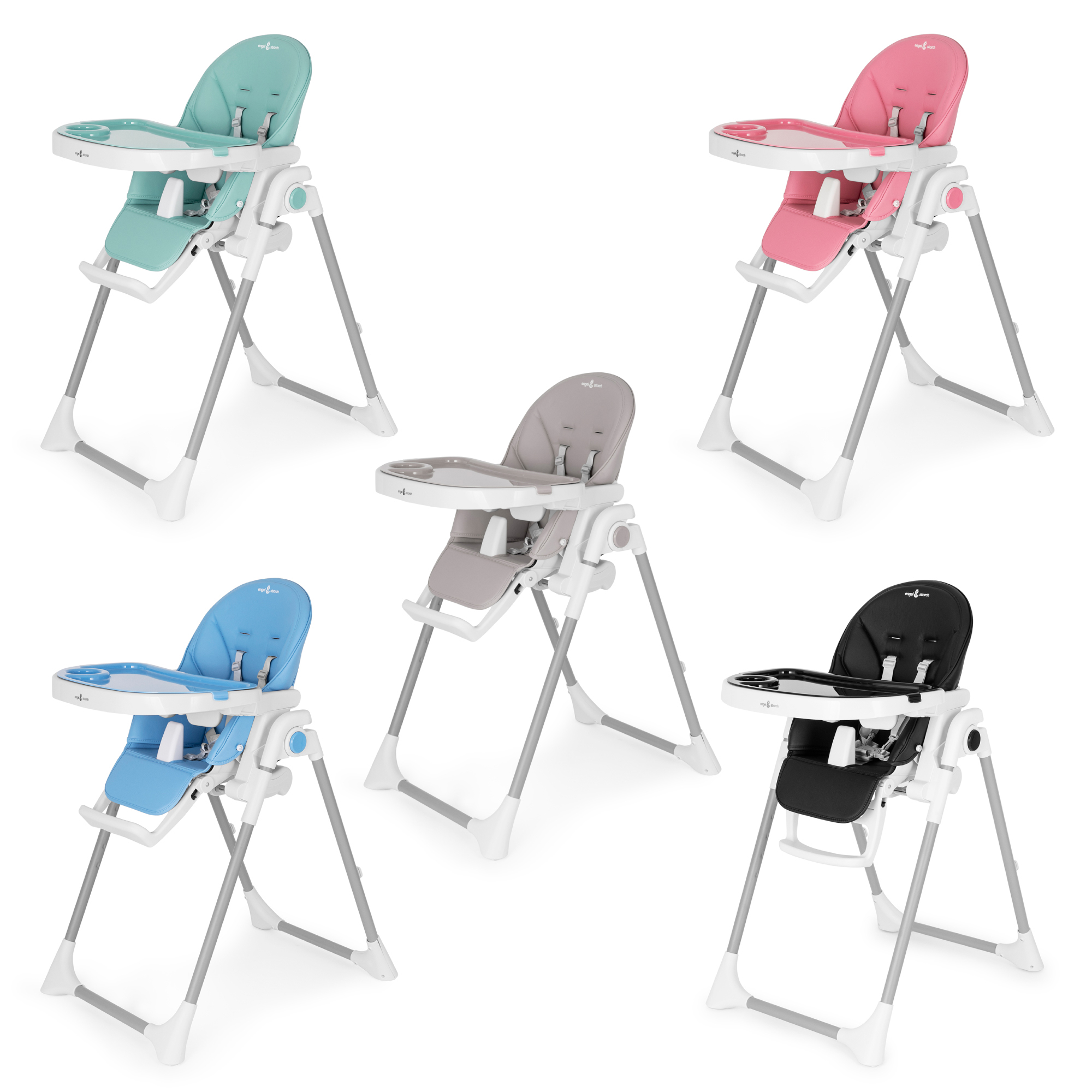Child High Chair TANELI - Adjustable Baby Chair, Foldable with Play Arch