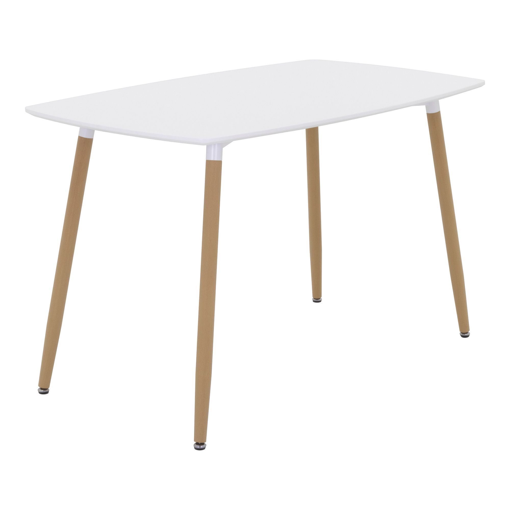 Esstisch Felicia mit Metallbeine in Holzoptik, rutschfeste Füße, leichter Aufbau Esstisch Felicia mit Metallbeine in Holzoptik, rutschfeste Füße, leichter Aufbau