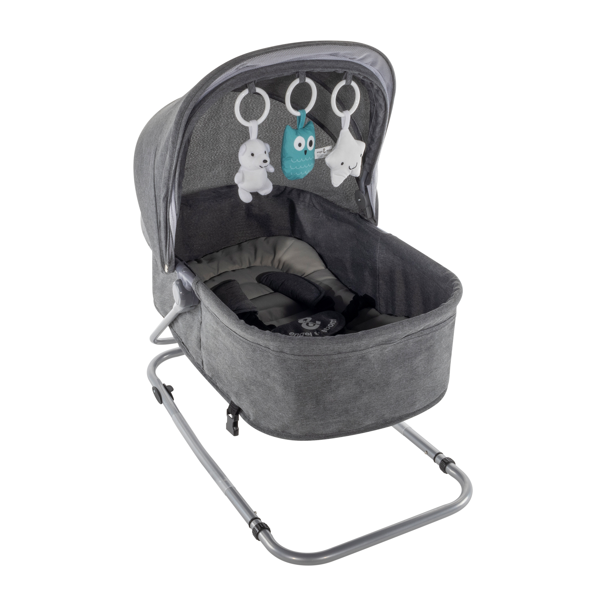 Babywippe PAVO mit Wiegenfunktion und Spielebogen