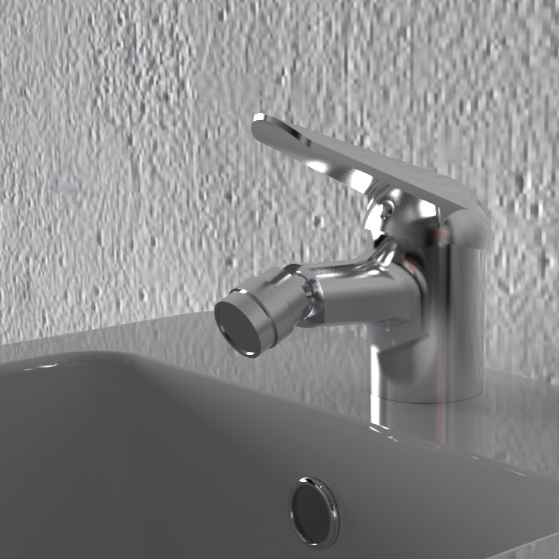 Wand Hänge Bidet Weiß inkl. Armatur (Mischbatterie) FRANCO Wand Hänge Bidet Weiß inkl. Armatur (Mischbatterie) CUBE