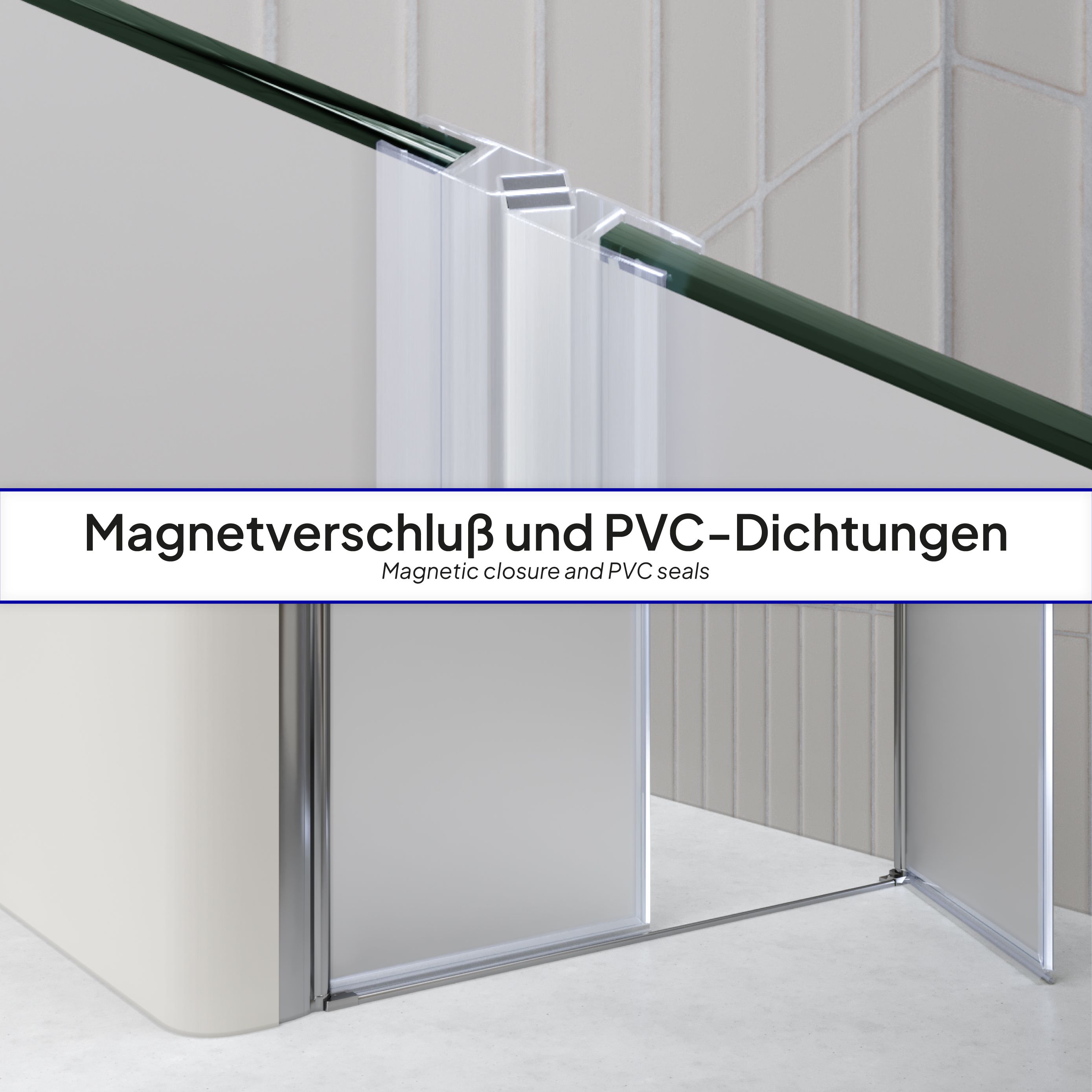 Shower Door Lima with Hinged Doors 68-140 cm made of Frosted ESG Safety Glass Shower Door Lima with Hinged Doors 68-140 cm made of Frosted ESG Safety Glass