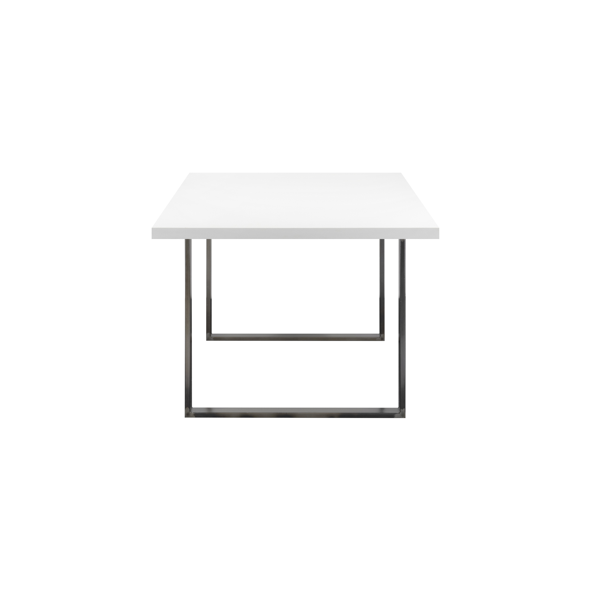 Esszimmertisch MACON Kufentisch Holztisch Esstisch - Weiß + Industrial