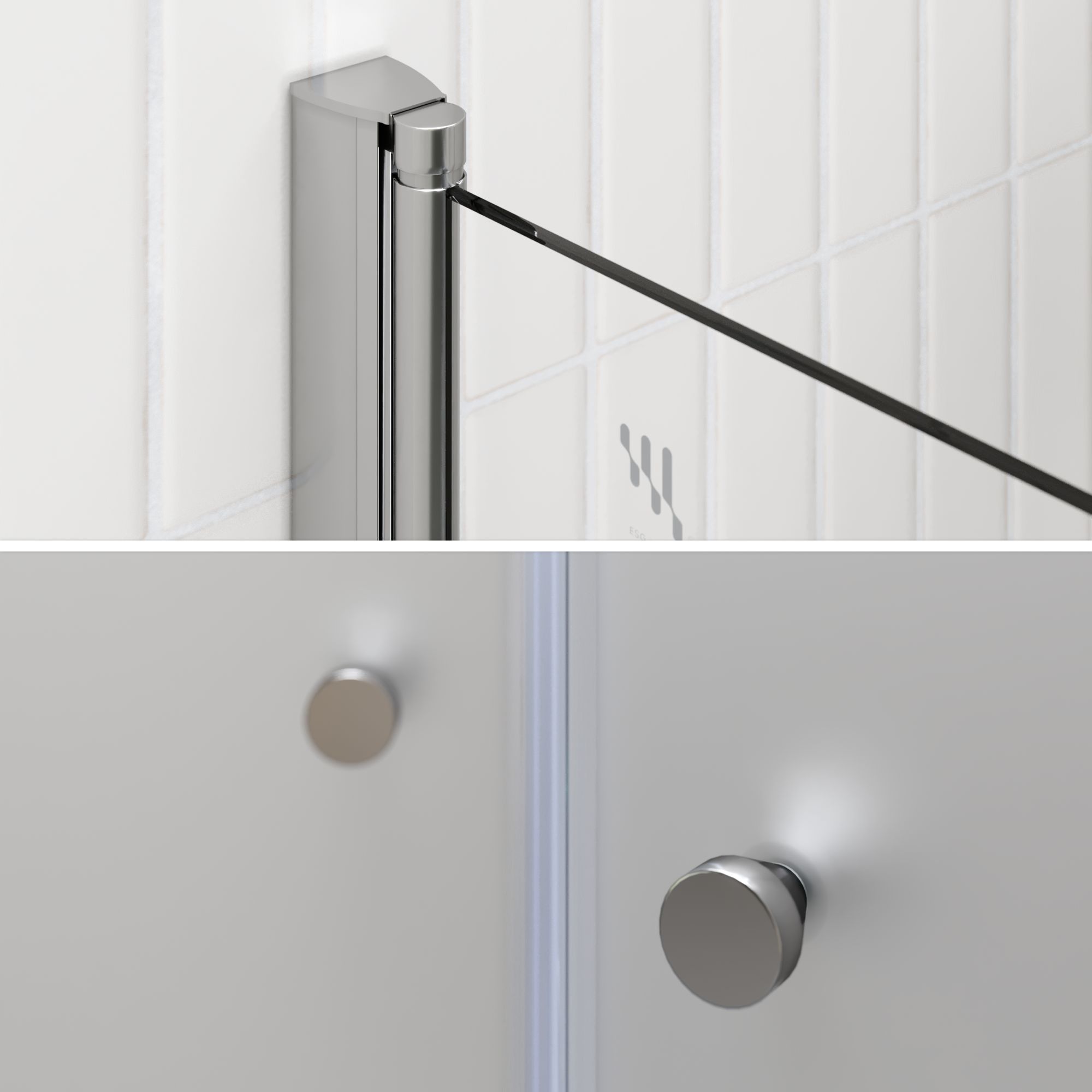 Duschtür Lima mit Pendeltüren 68-140 cm aus teilsatiniertem ESG Sicherheitsglas Duschtür Lima mit Pendeltüren 68-140 cm aus teilsatiniertem ESG Sicherheitsglas