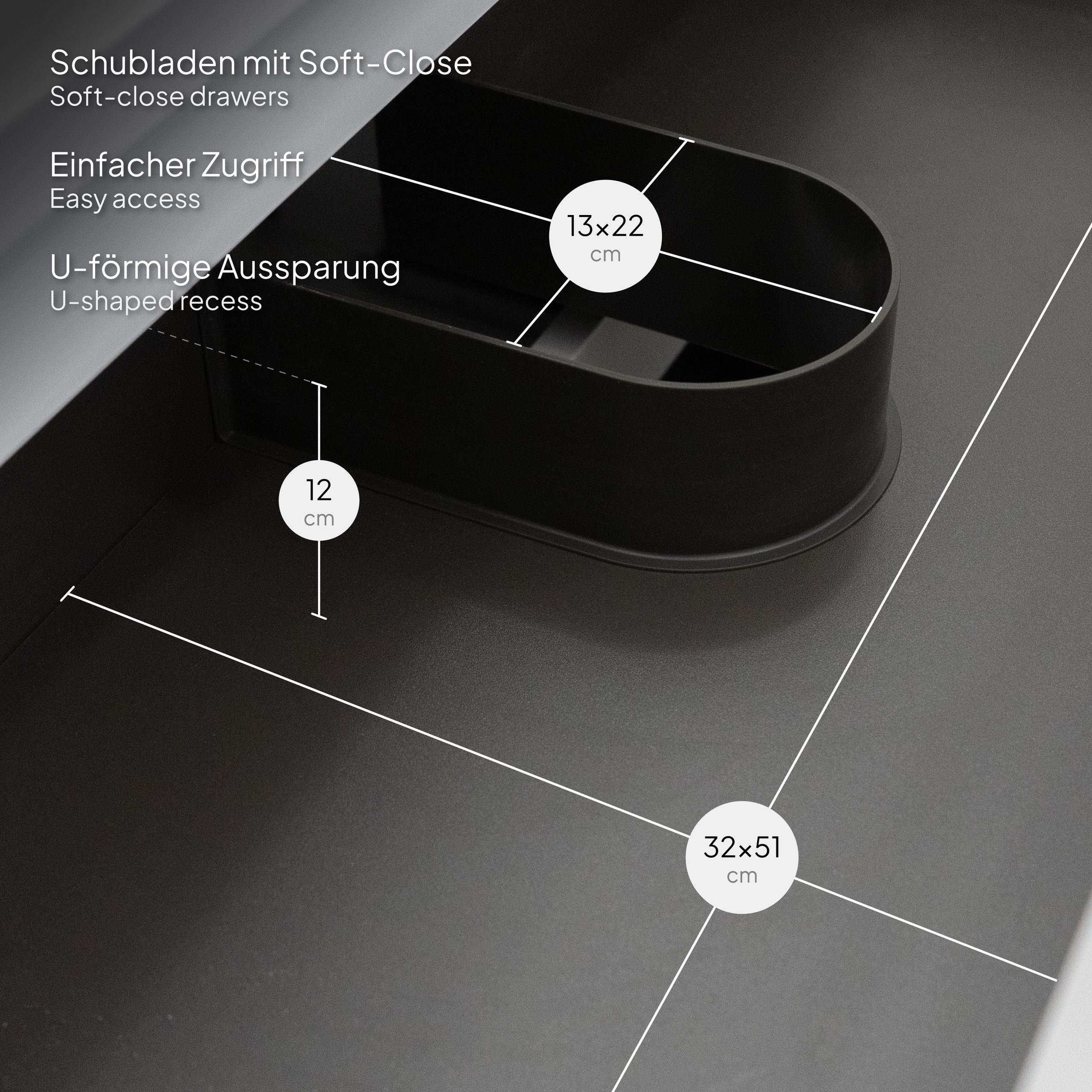 Badmöbel-Set Atena [60/80/100 cm] mit Mineralharz-Waschbecken in Hochglanz Weiß, Unterschrank mit Spiegel und hängendem Hochschrank zur Aufbewahrung 60 cm