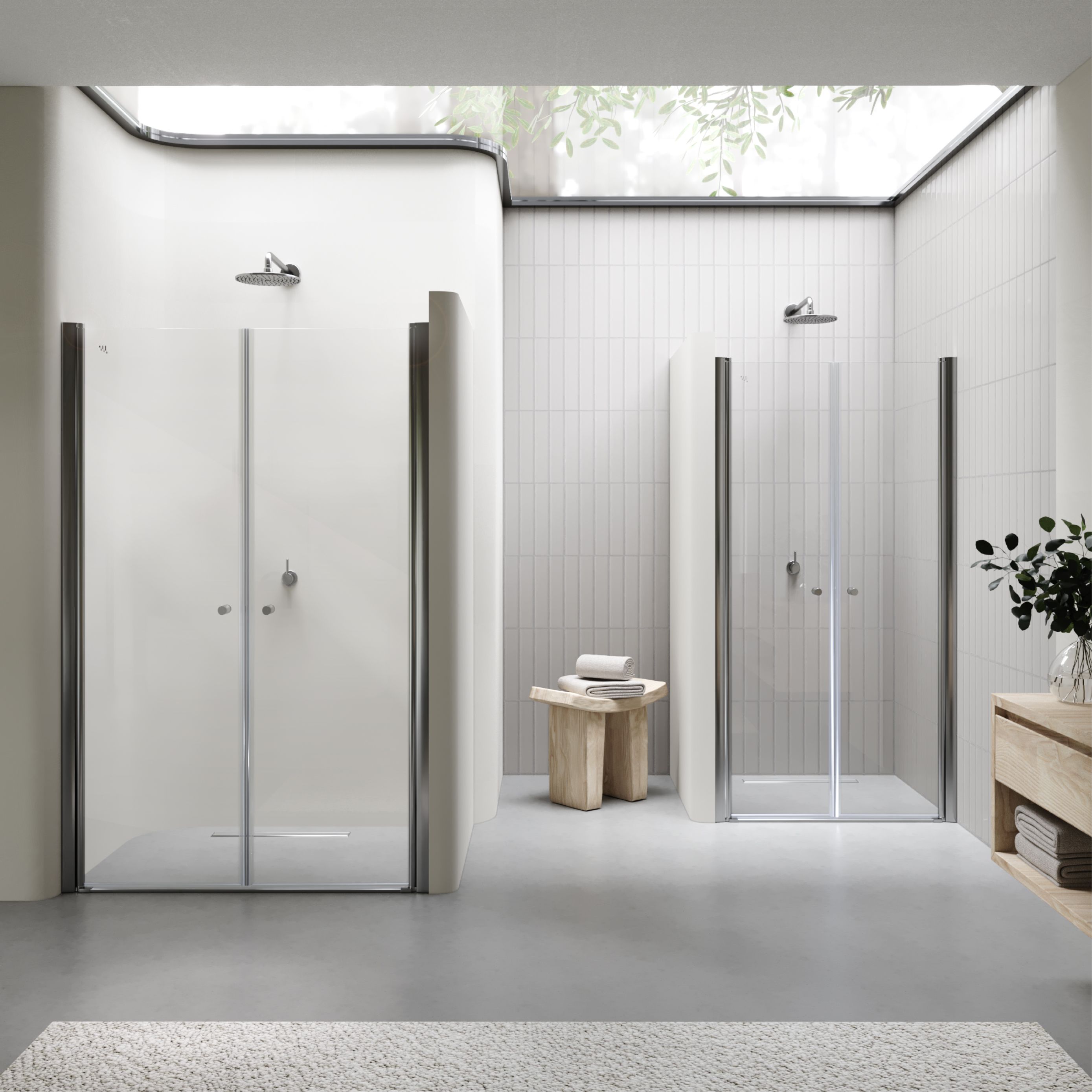 Shower Door Lima with Hinged Doors 68-140 cm made of ESG Safety Glass Shower Door Lima with Hinged Doors 68-140 cm made of ESG Safety Glass