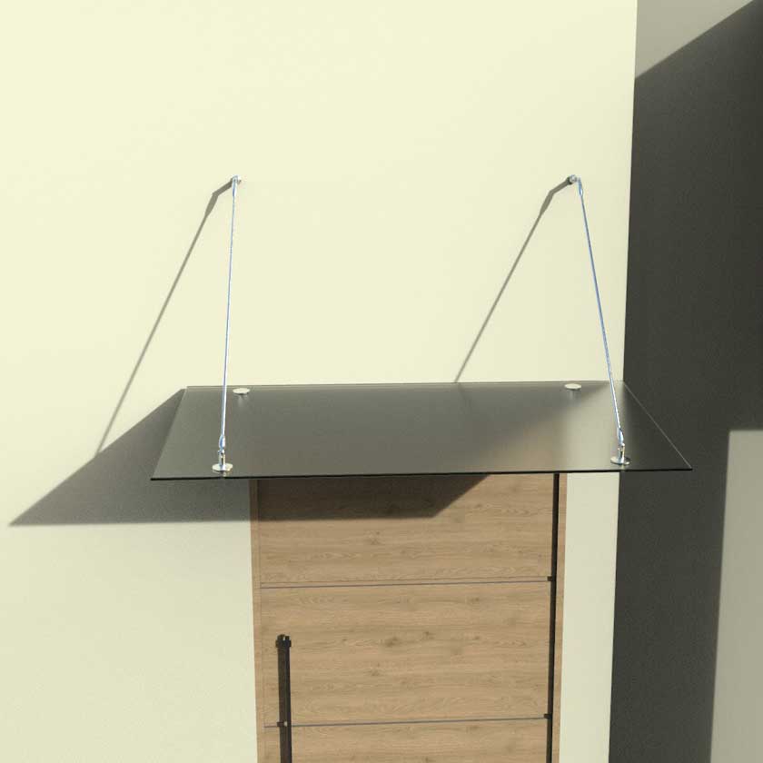 Glasvordach Edelstahl Türvordach Glas Halterung Haustür Satiniert VSG - diverse Größen Glasvordach Edelstahl Türvordach Glas Halterung Haustür Satiniert VSG - diverse Größen