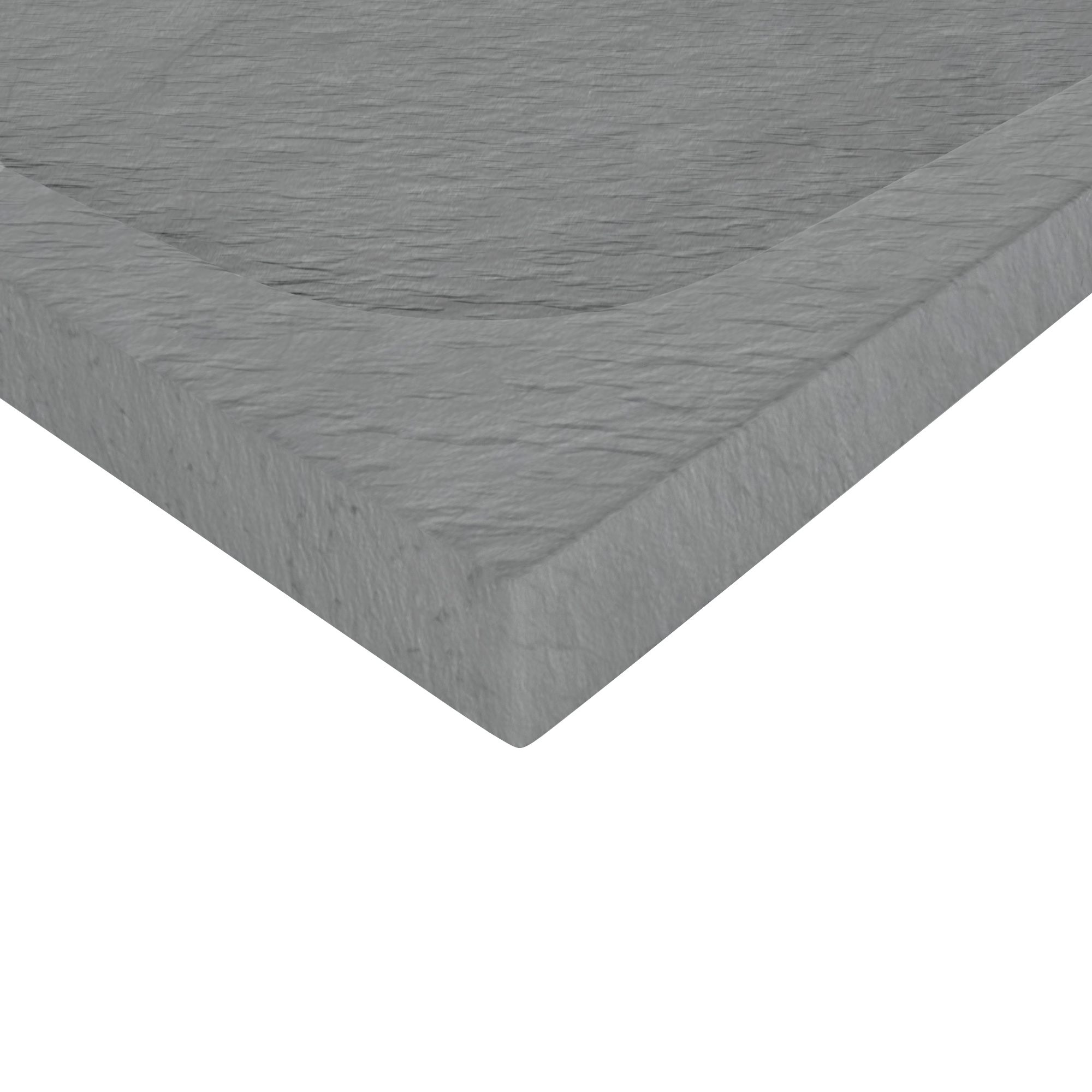 Shimmer – Duschwanne STONE aus Sanitäracryl inkl. Ablaufgarnitur - Grau