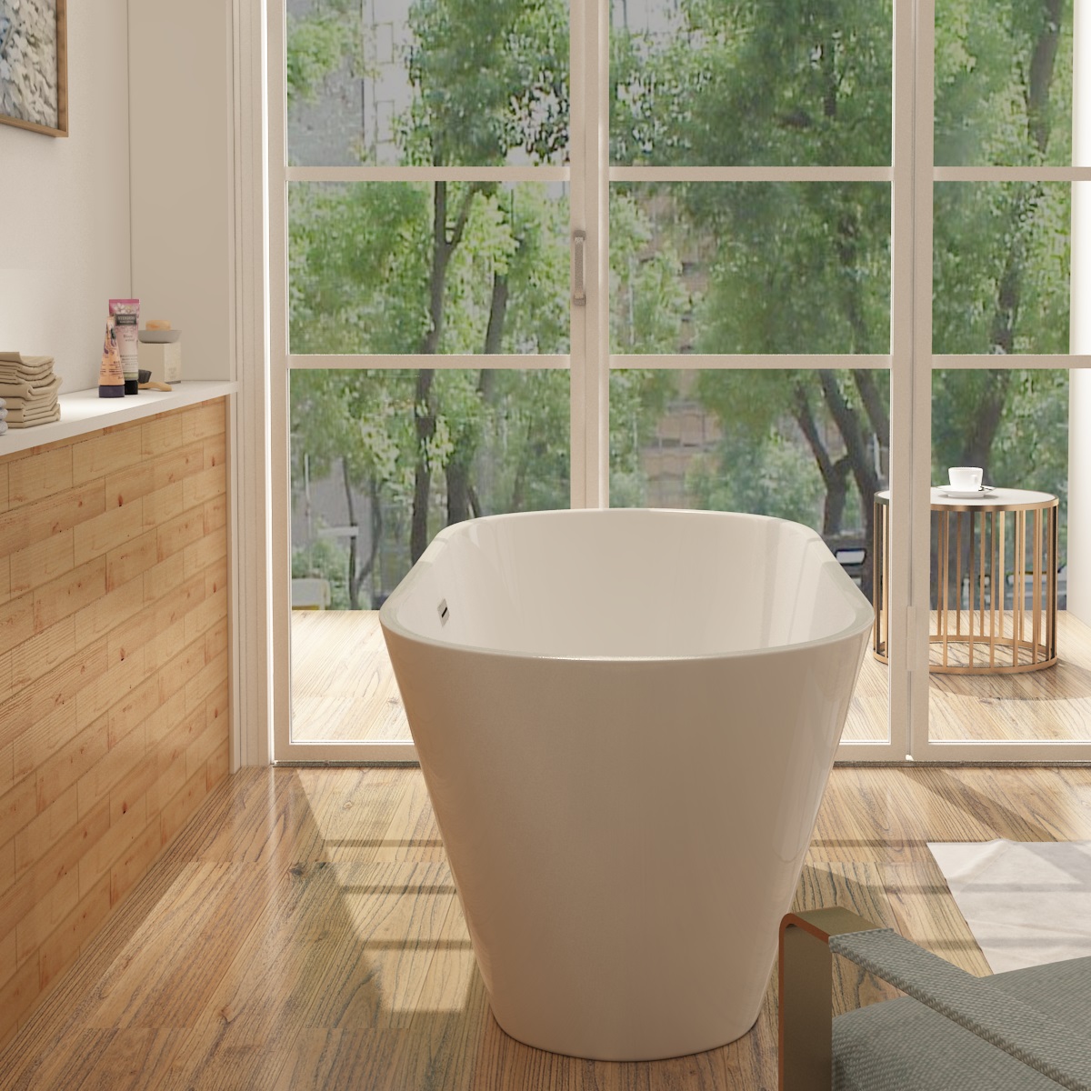 Freistehende Badewanne aus Sanitäracryl Lugano Weiß Badewanne aus Sanitäracryl Lugano - ALLE GRÖßEN