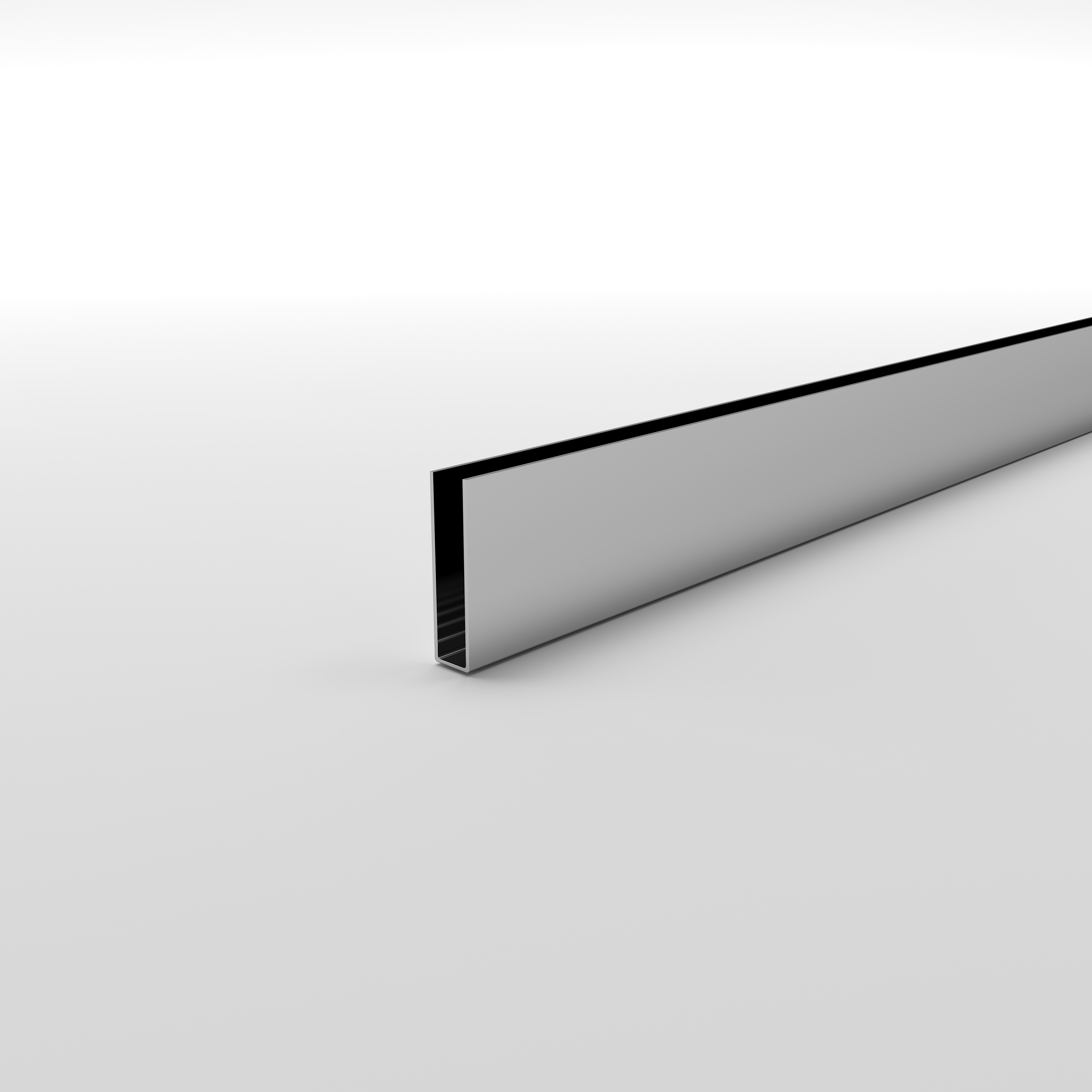Premium Wandanschlussprofil Wandprofil aus V2A Edelstahl für 10 mm Duschabtrennungen ROSTFREIES U-Profil 200 cm Partitions – Premium Wall Connection Profile - Wall Profile made of V2A Stainless Steel for 10 mm Shower - RUST-FREE U-Profile, 200 cm