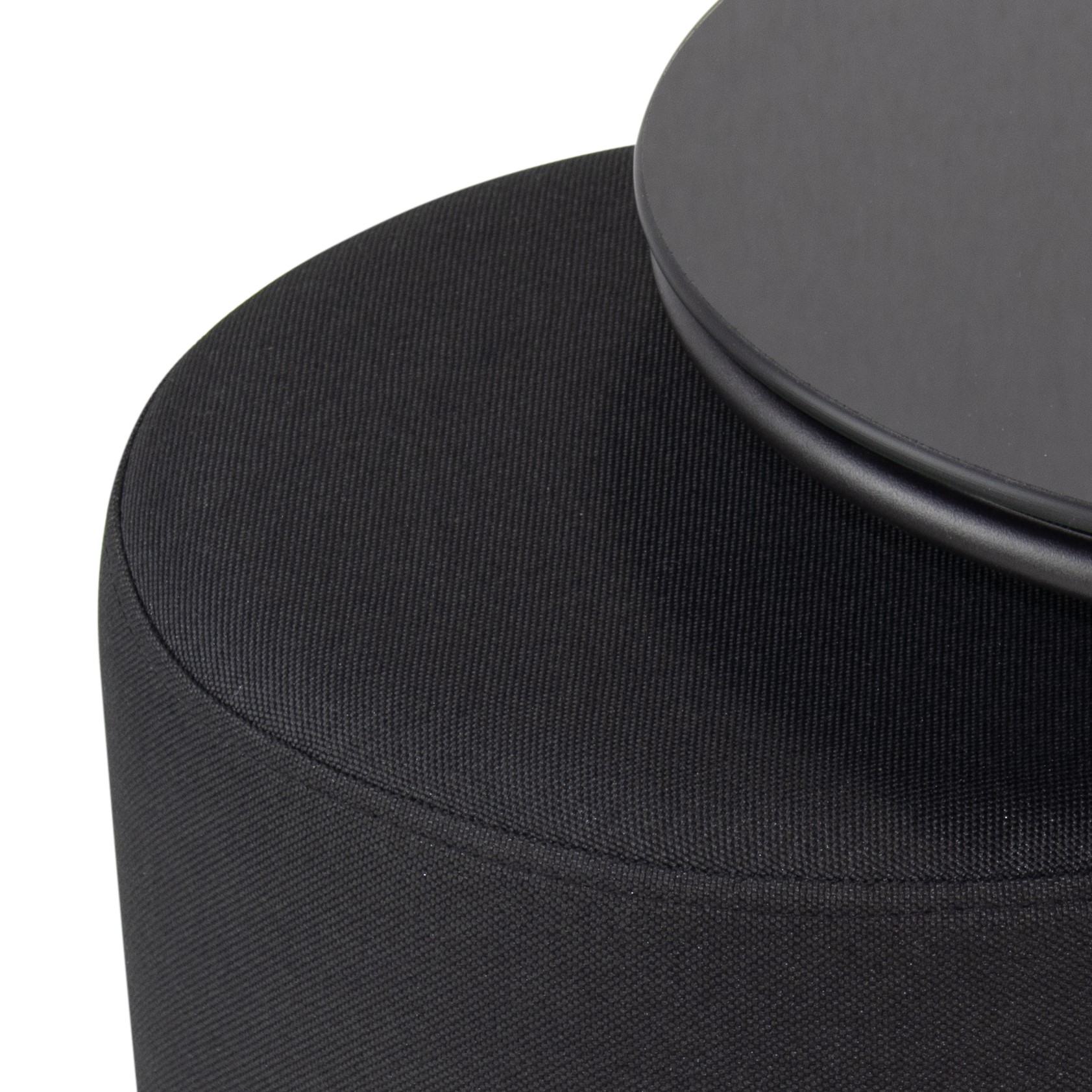 Beistelltisch mit Hocker JASPER runder Couchtisch 40x40 cm Schwarz-Schwarz N2 Beistelltisch mit Hocker JASPER runder Couchtisch 40x40 cm Schwarz-Schwarz N2