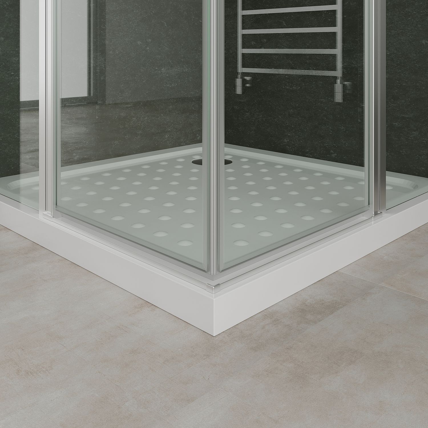 Eckeinstieg Linda mit Klapptüren aus ESG Sicherheitsglas Eckeinstieg Linda mit Klapptüren aus ESG Sicherheitsglas