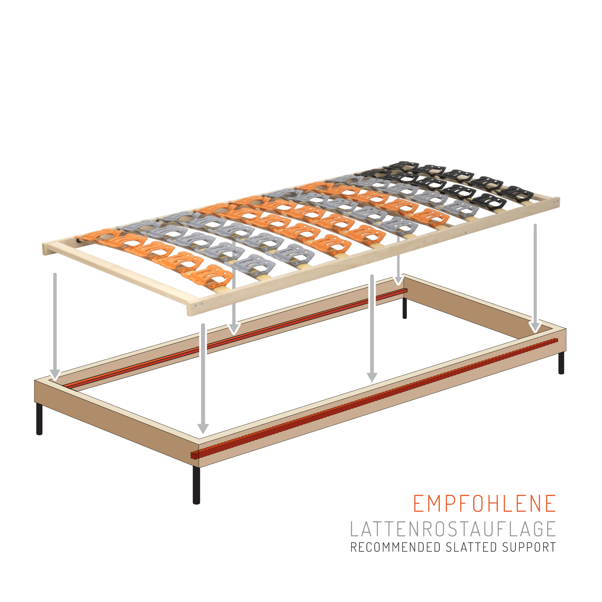 Lattenrost Tellerlattenrost 7-Zonen TFlex50F - Starr 7-Zonen Tellerlattenrost TFlex50F - Starr 120x200 cm