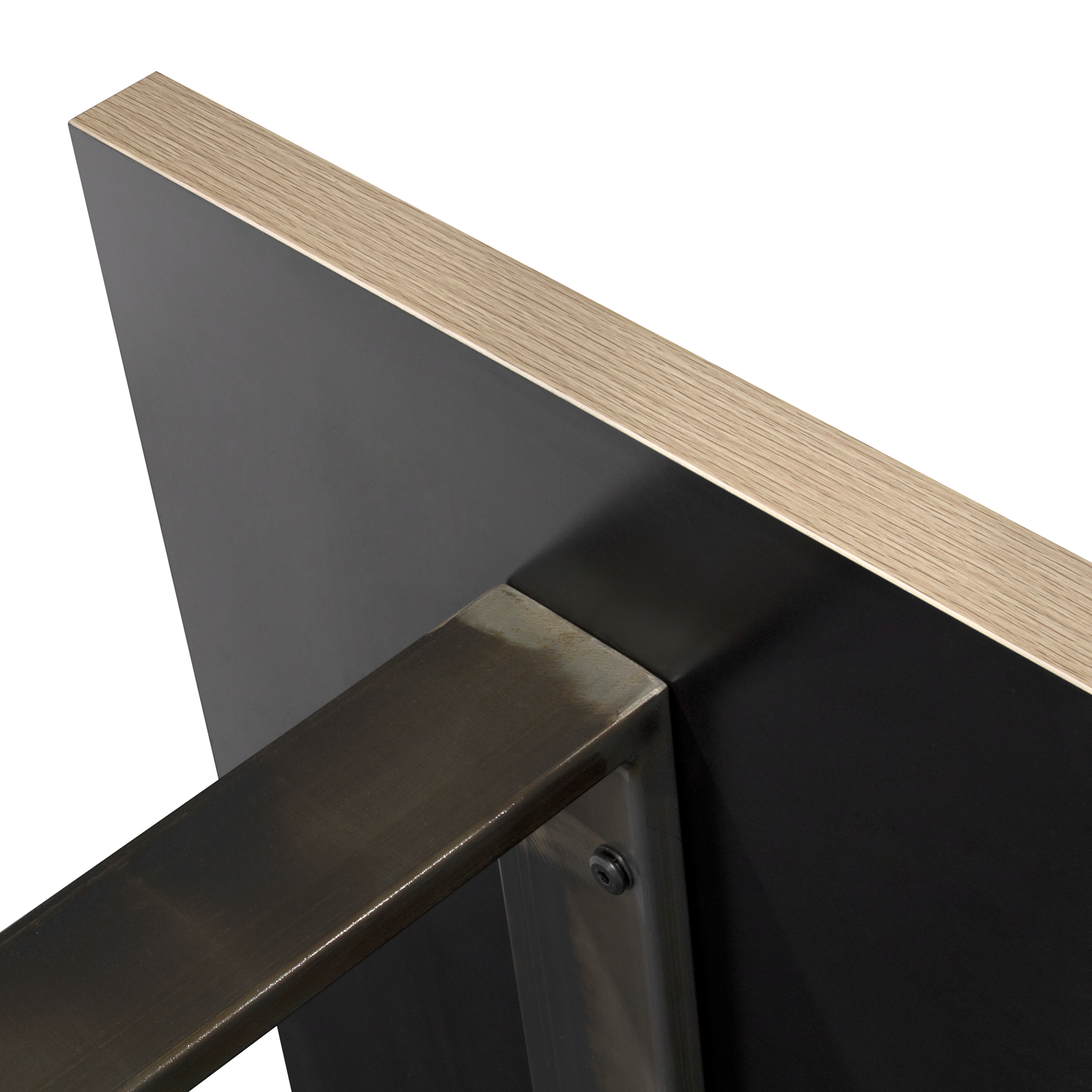 Dining Table MACON Cantilever Table Wooden Table Dining Table - Oak + Industrial