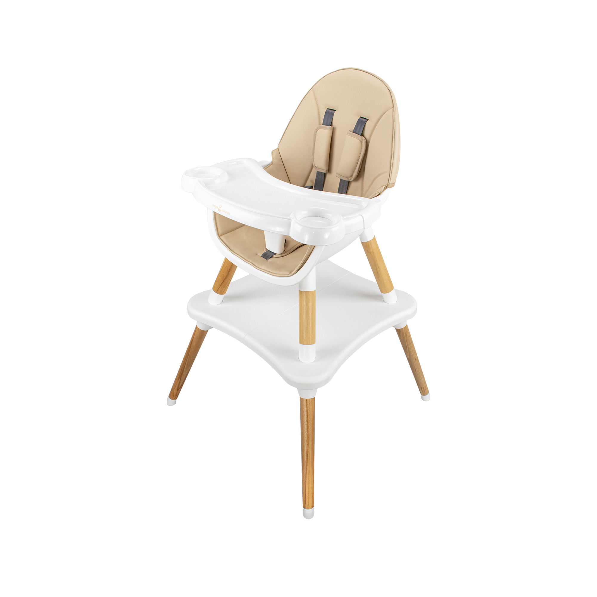 Kinderhochstuhl MIKA Babystuhl mit Esstablett und Stuhl + Tisch Set Beige