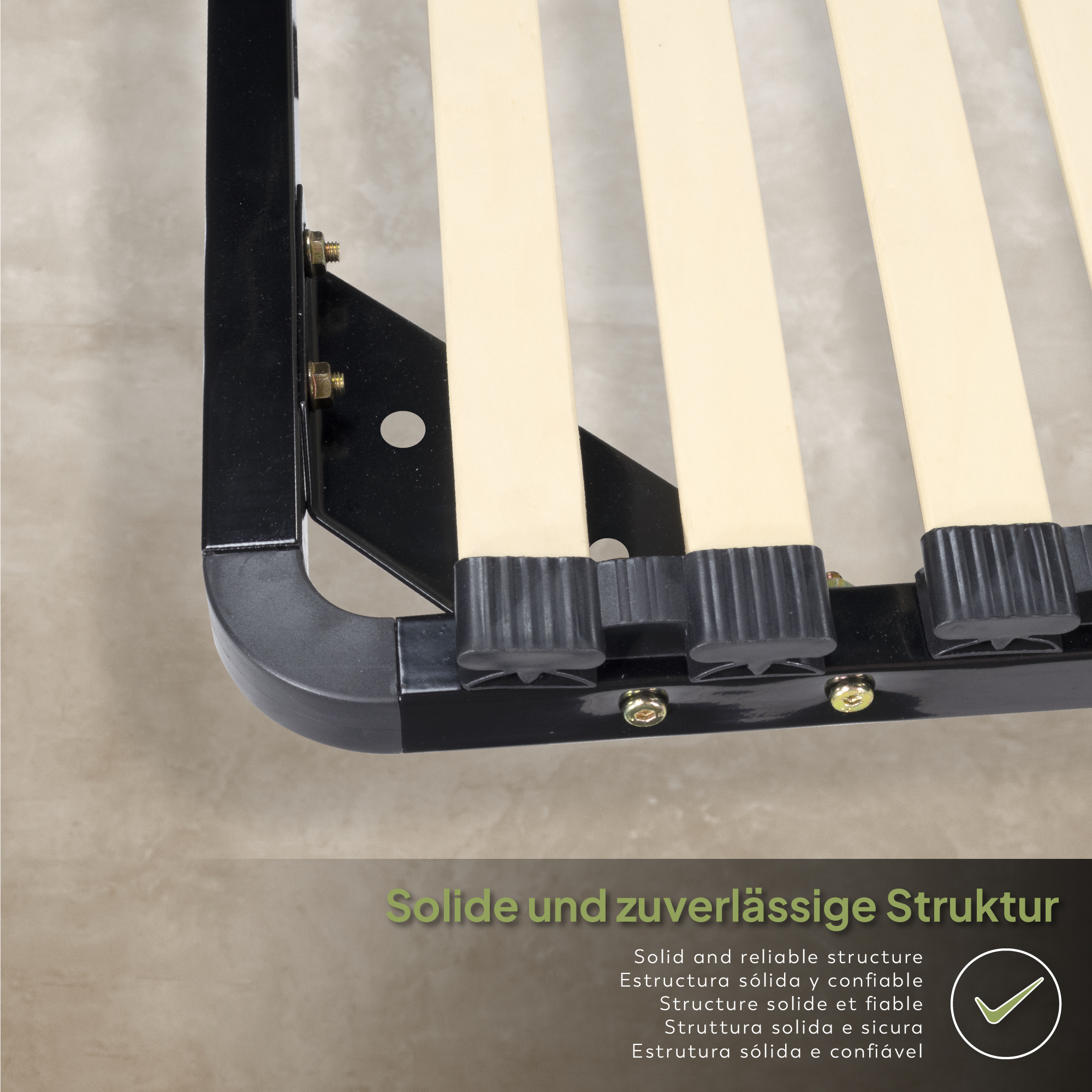 NEEU Slatted Frame with Sturdy Metal Frame - Suitable for All Mattresses