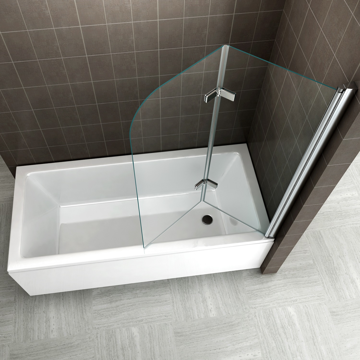 Badewannenaufsatz Anita mit Falttüren aus ESG Sicherheitsglas Badewannenaufsatz Anita mit Falttüren aus ESG Sicherheitsglas