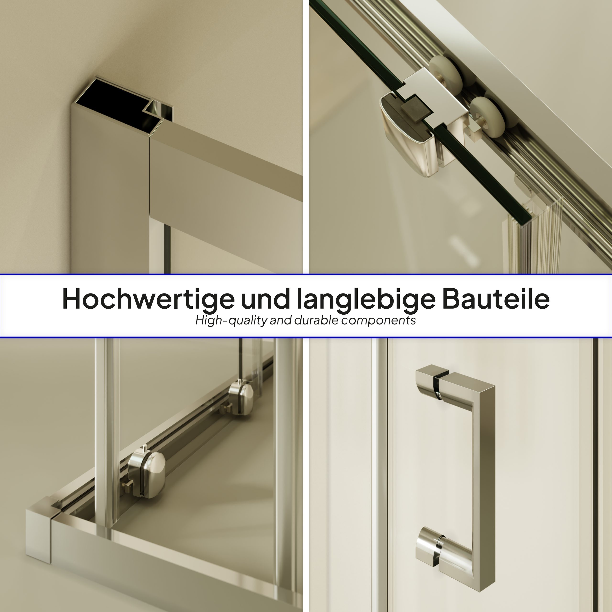 Corner Entry Diana with Sliding Doors Made of Tempered Safety Glass
