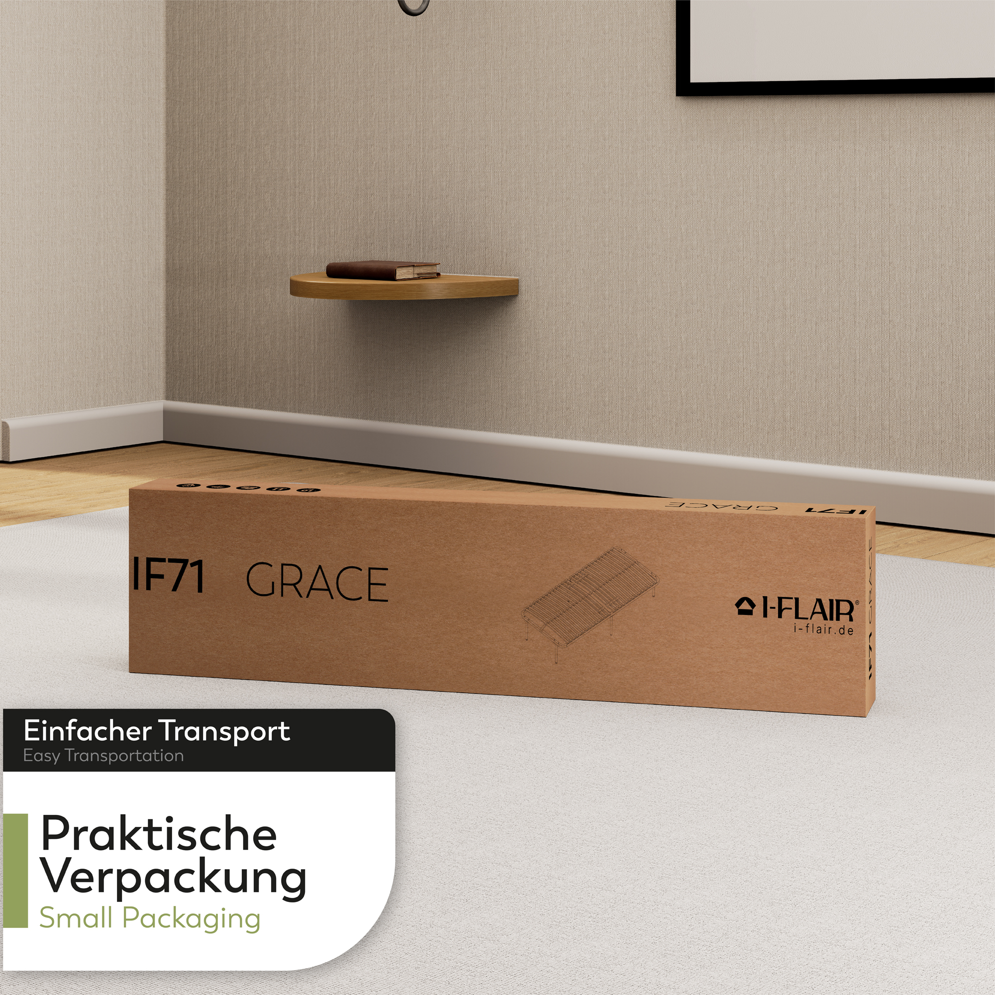 _PT09.jpg Lattenrost GRACE - Stabiler Metallrahmen mit Federleisten und Mittelgurt, - für alle Matratzen geeignet