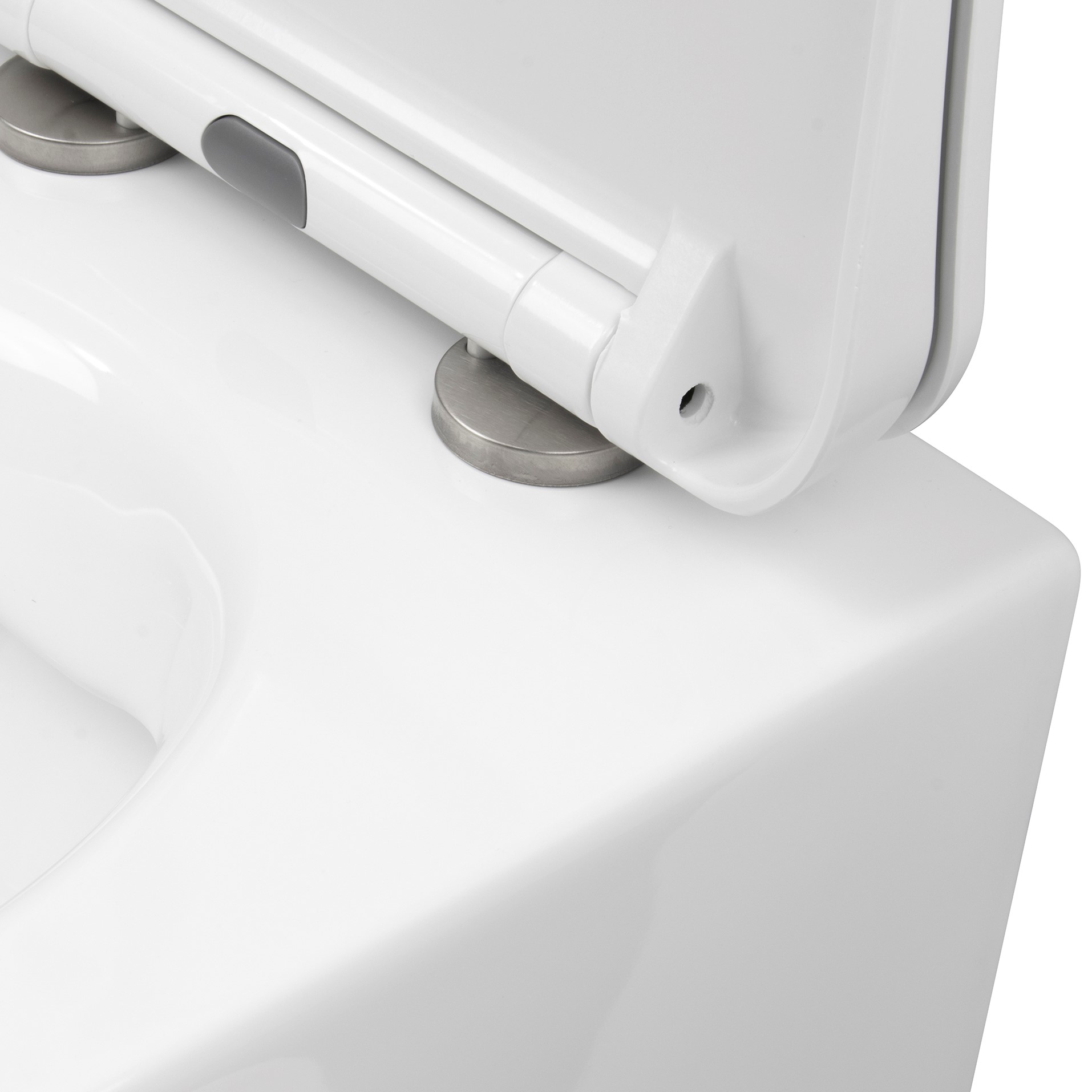 Design Hänge WC NERA spülrandlose Toilette inkl. WC Sitz mit Softclose Absenkautomatik + abnehmbar in Weiß