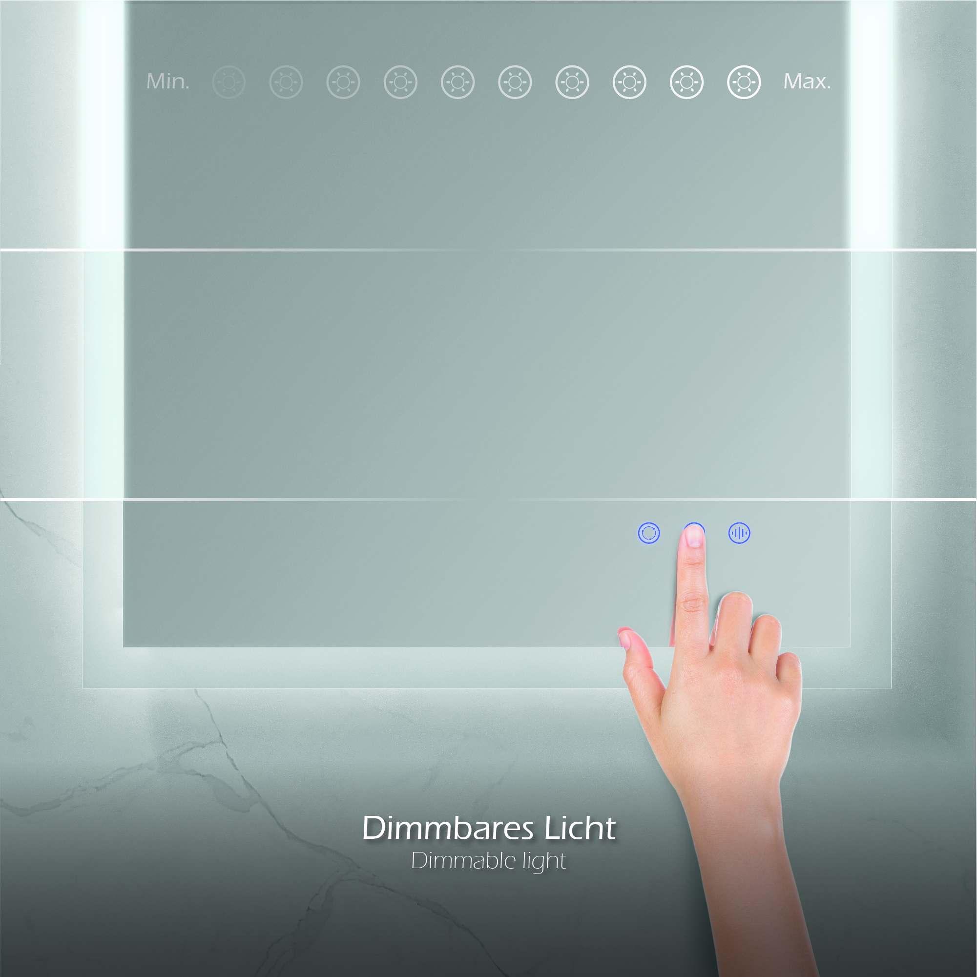 LED Badspiegel Frame Badezimmerspiegel mit dimmbarer Beleuchtung, Farbwechsel und Antibeschlag-Funktion IP44 LED Badspiegel Frame #1