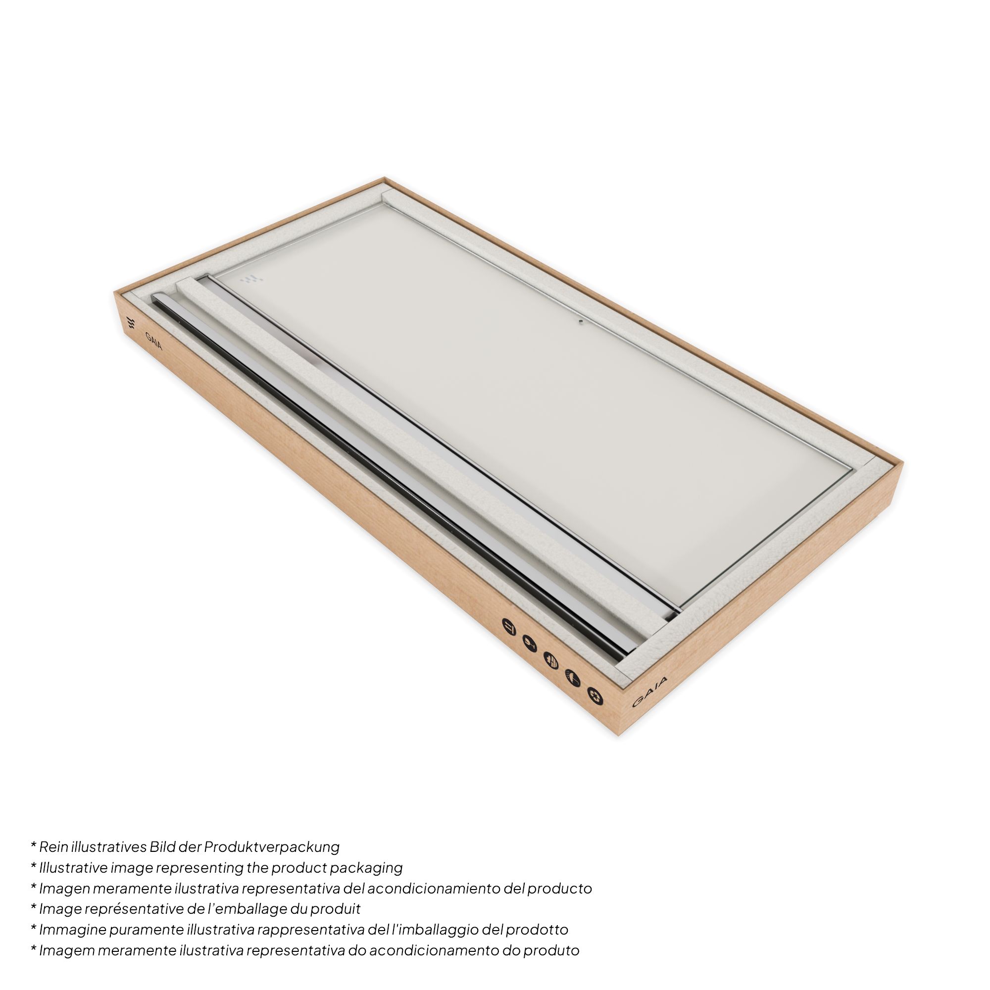 Corner Entry Gaia with Pivot Doors made of ESG Safety Glass Gaia – Eckeinstieg mit Pendeltüren aus ESG Sicherheitsglas