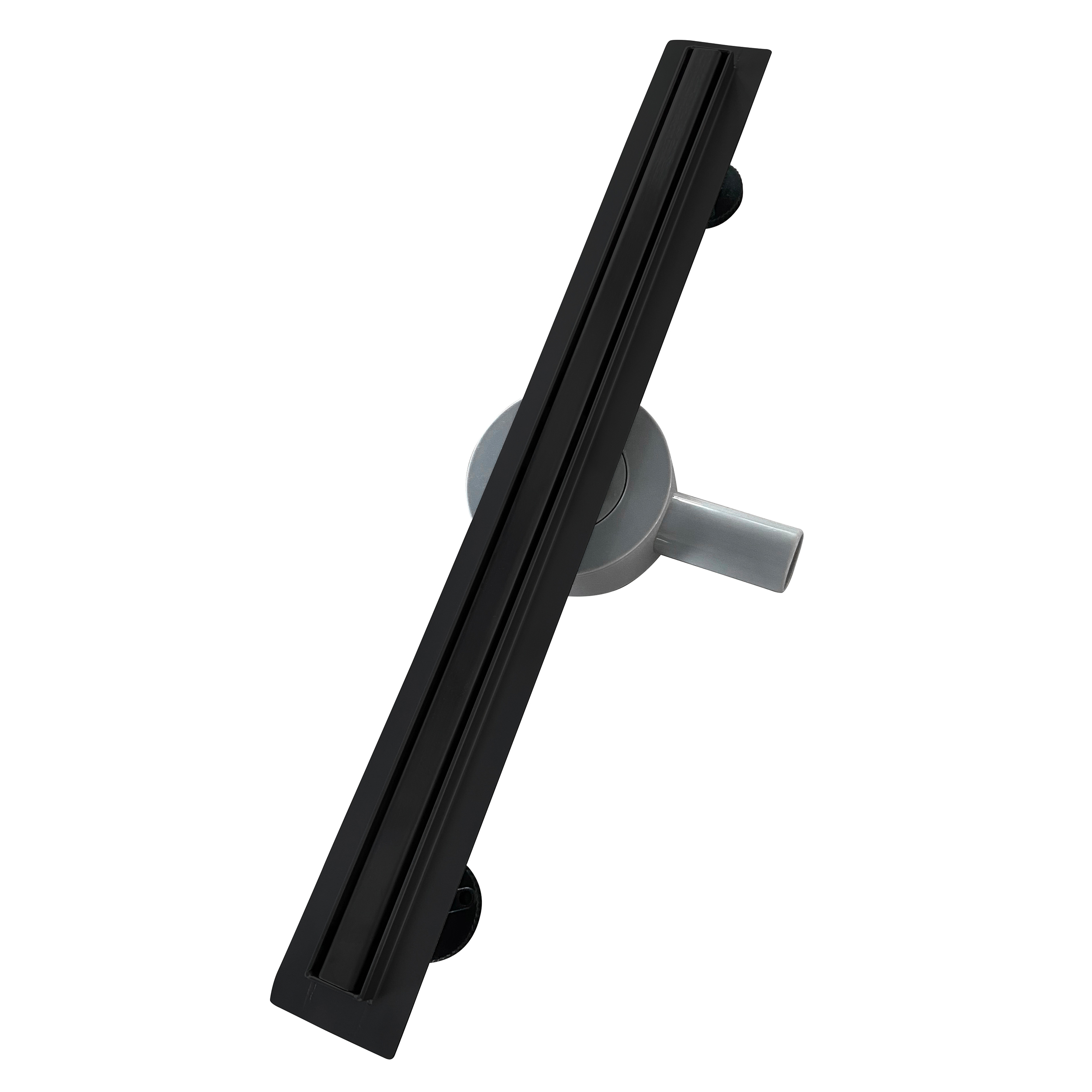 Stainless Steel Shower Drain - Ultra Flat Design - 360-Degree Adjustable Trap - SLIM Black Edge Drain B12