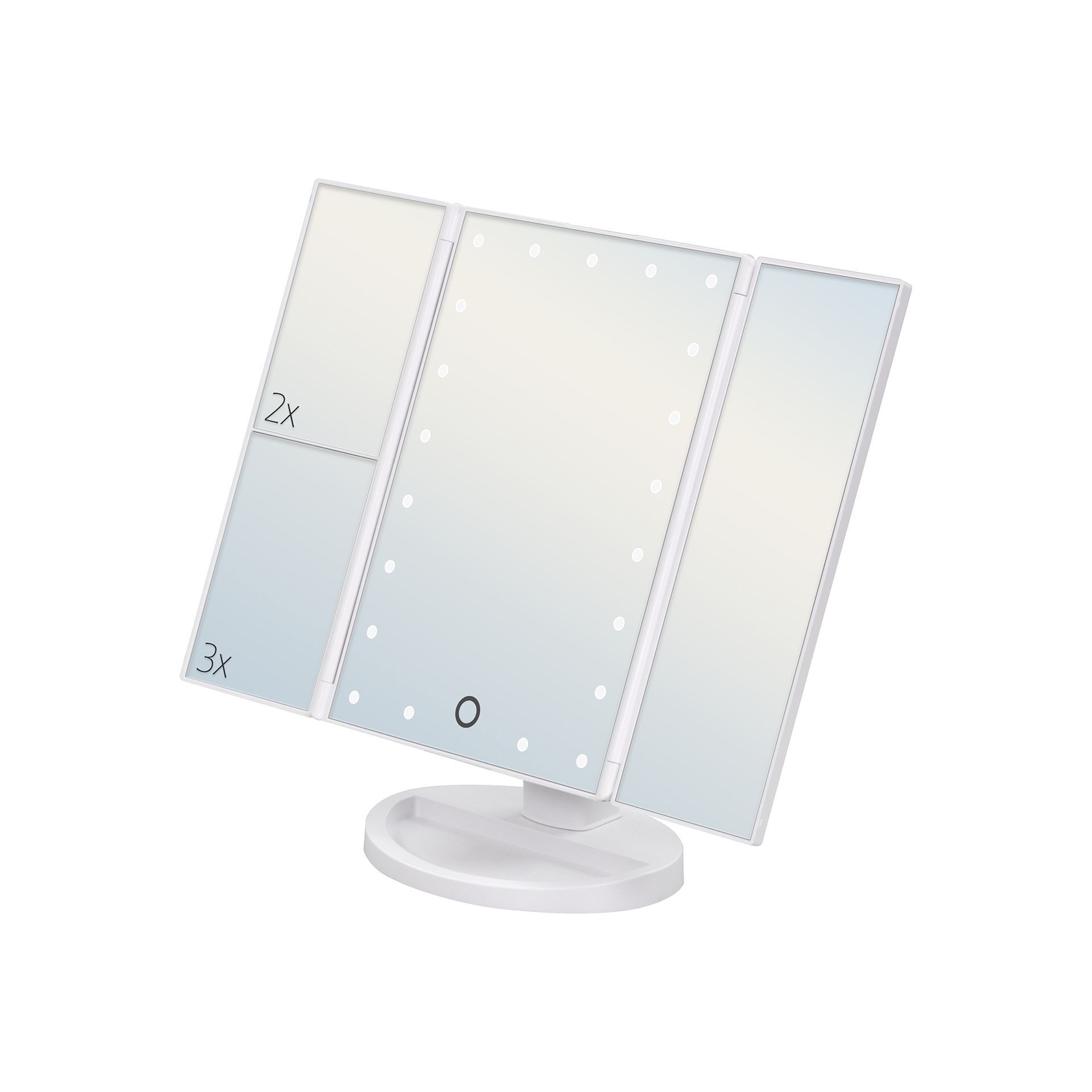Schminkspiegel mit Vergrößerung MakeUp, mit 21 dimmbaren LED-Lampen