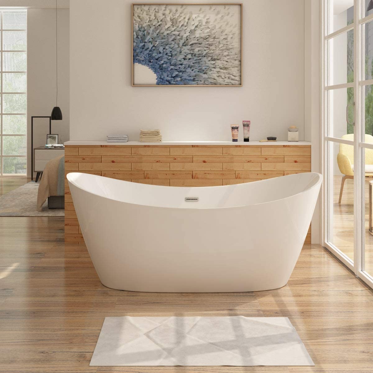 Freistehende Badewanne ALMERE aus Acryl - 2 Größen