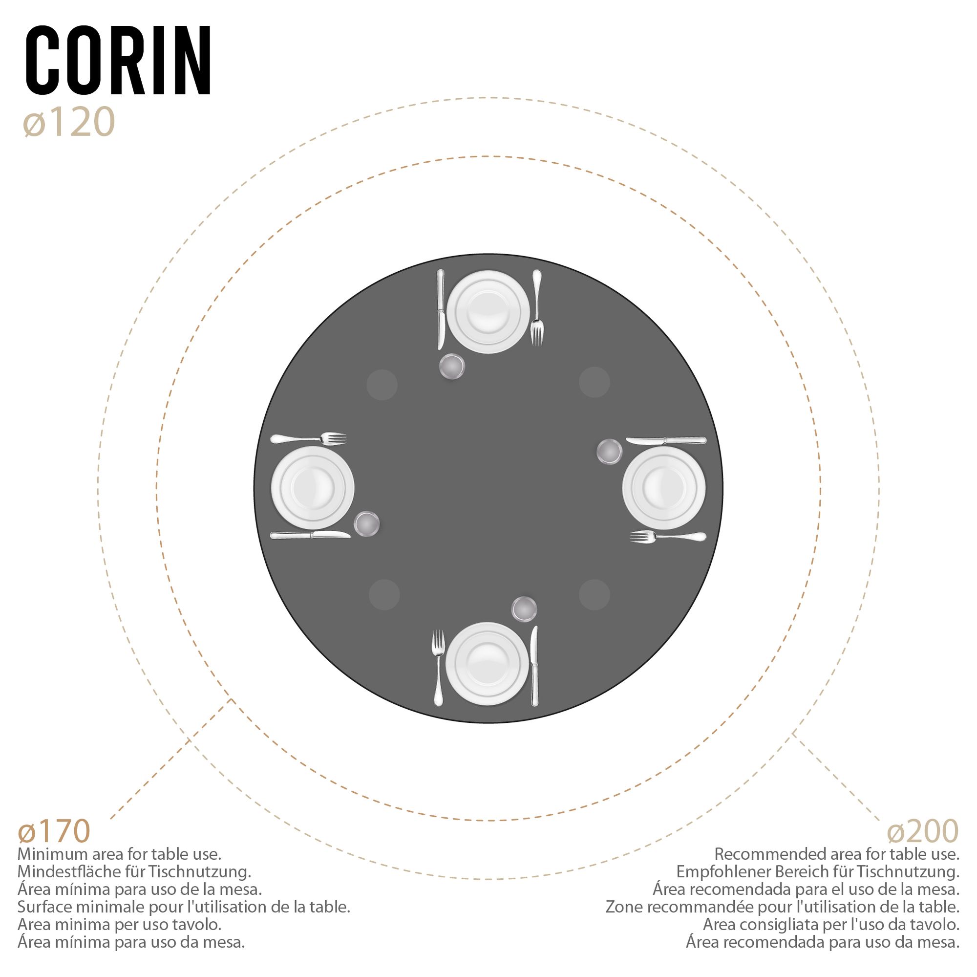 Esszimmer-Tisch CORIN | Tischplatte: Holz in Schwarz | Beine: Weiß 90 cm