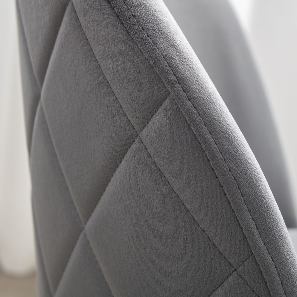 Esszimmerstuhl Wohnzimmerstuhl Bellamy Grau-Holz aus Samt Velour Esszimmerstuhl Wohnzimmerstuhl Bellamy Grau-Holz aus Samt Velour