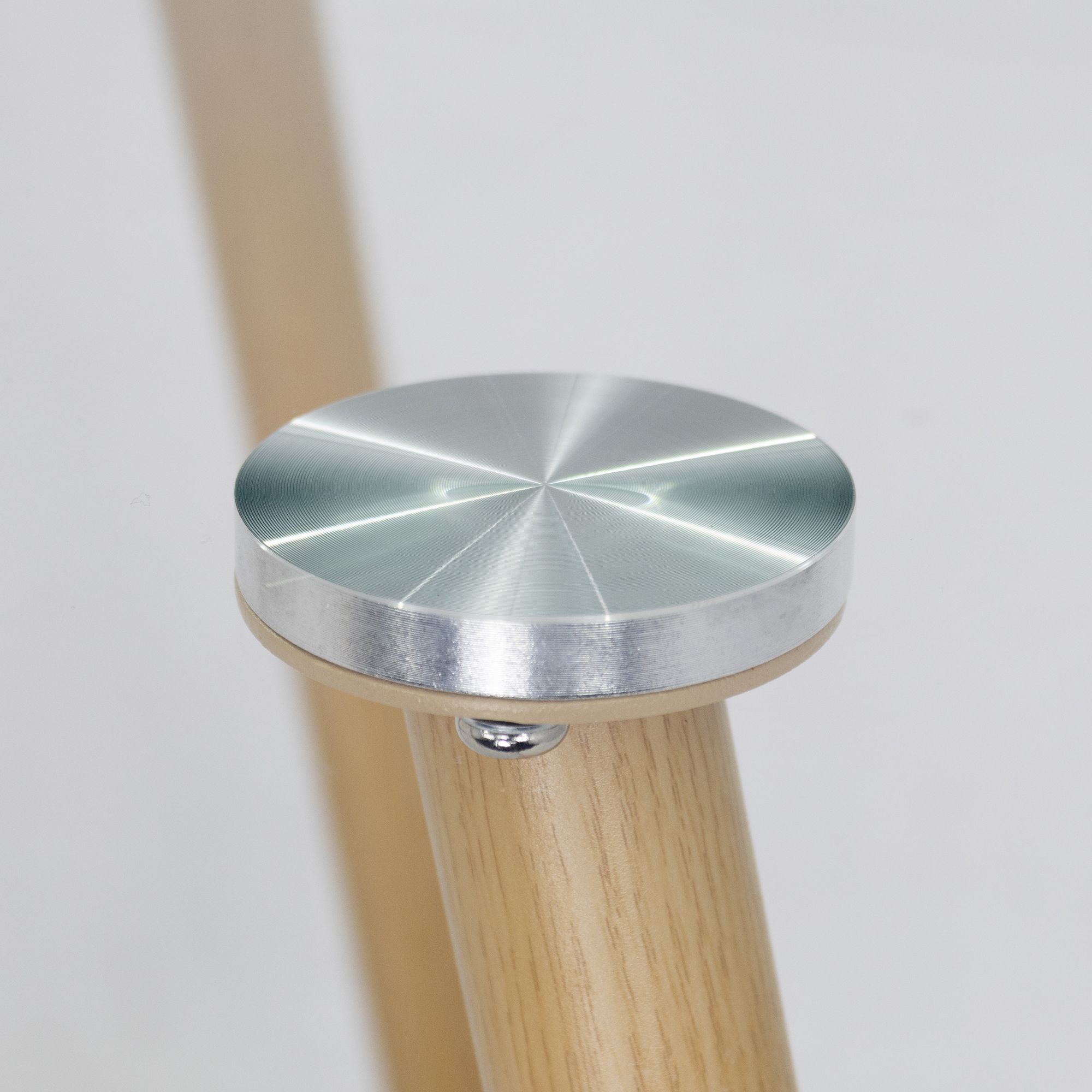 Esszimmer-Tisch CORIN | Tischplatte: Transparentes Glas | Beine: Holz 80 cm