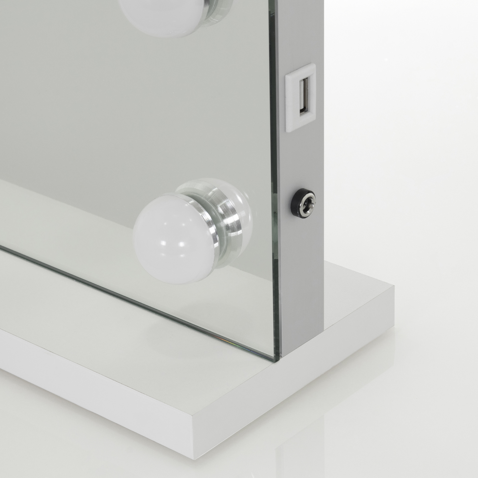 Schminkspiegel Bulb STAND mit 15 dimmbaren LED-Lampen Weiß