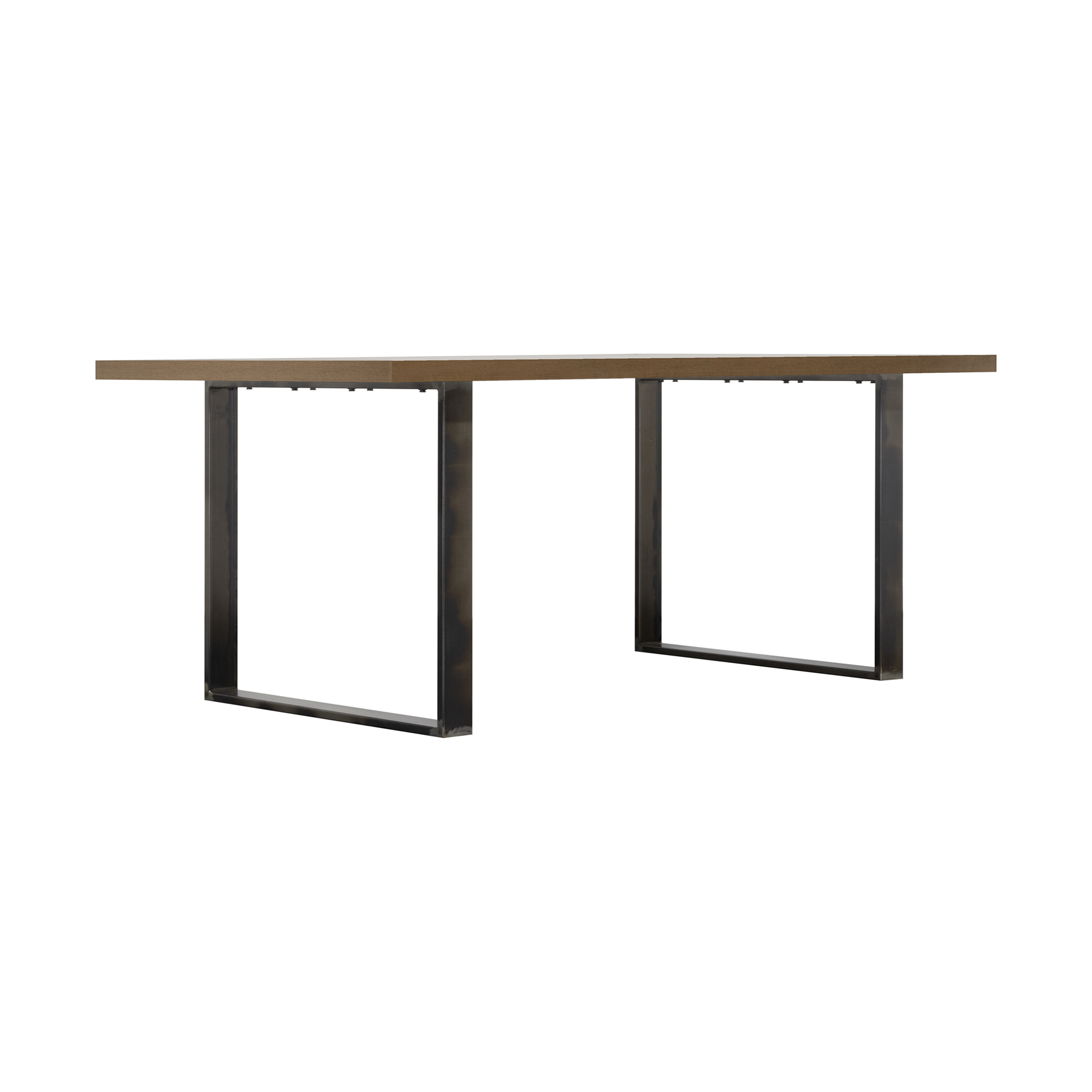 Dining Table MACON Cantilever Table Wooden Table Dining Table - Walnut + Industrial