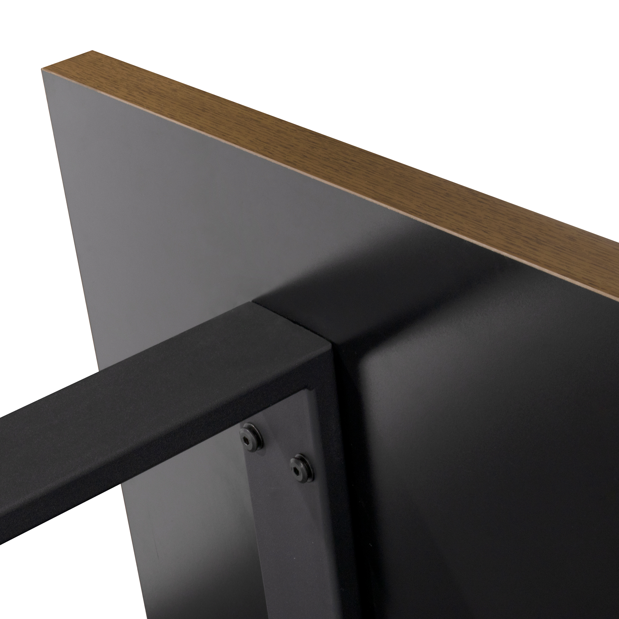 Esszimmertisch MACON Kufentisch Holztisch Esstisch - Nussbaum + Schwarz 220x100 cm