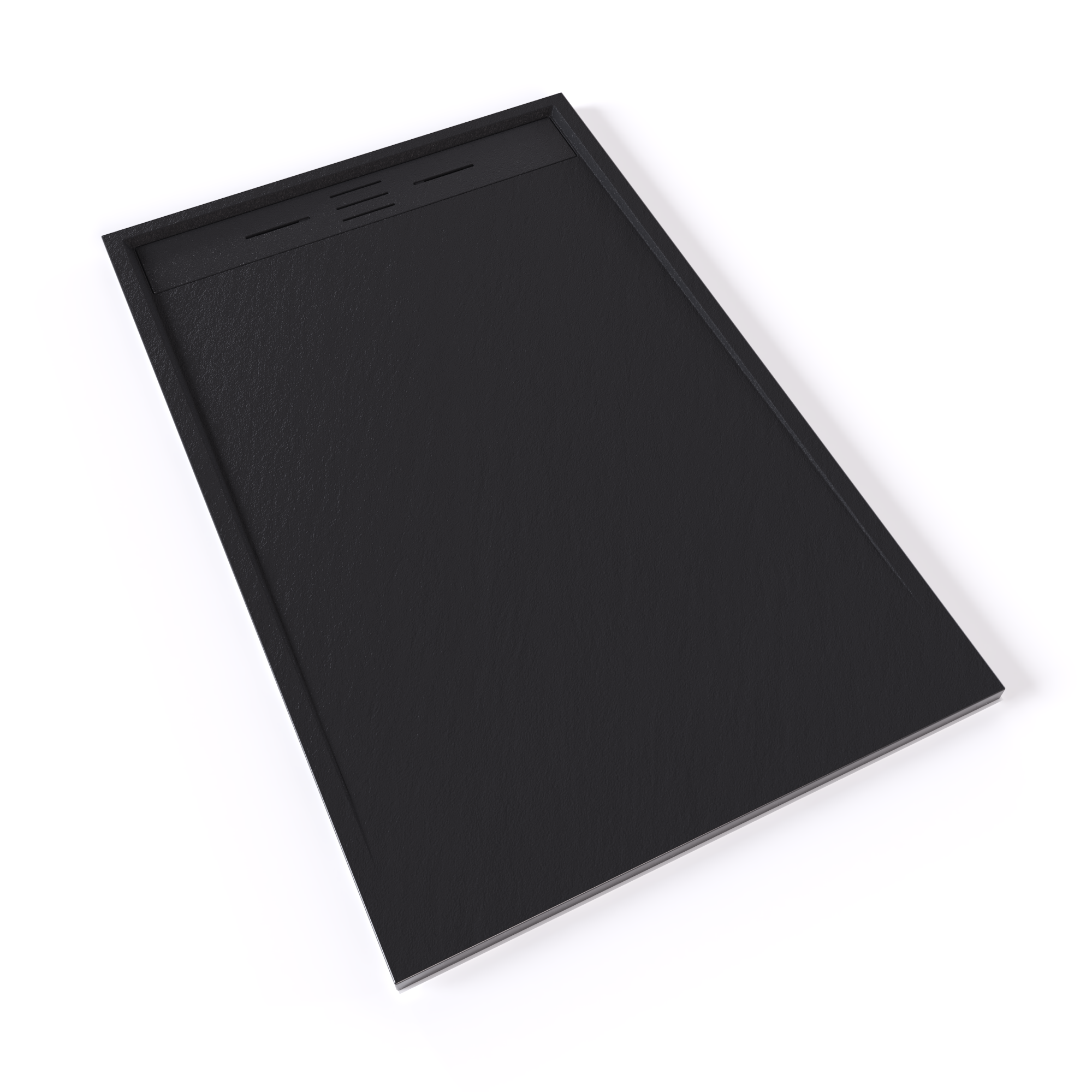 Shower Tray Shimmer STONE made of sanitary acrylic, including waste fitting - Black