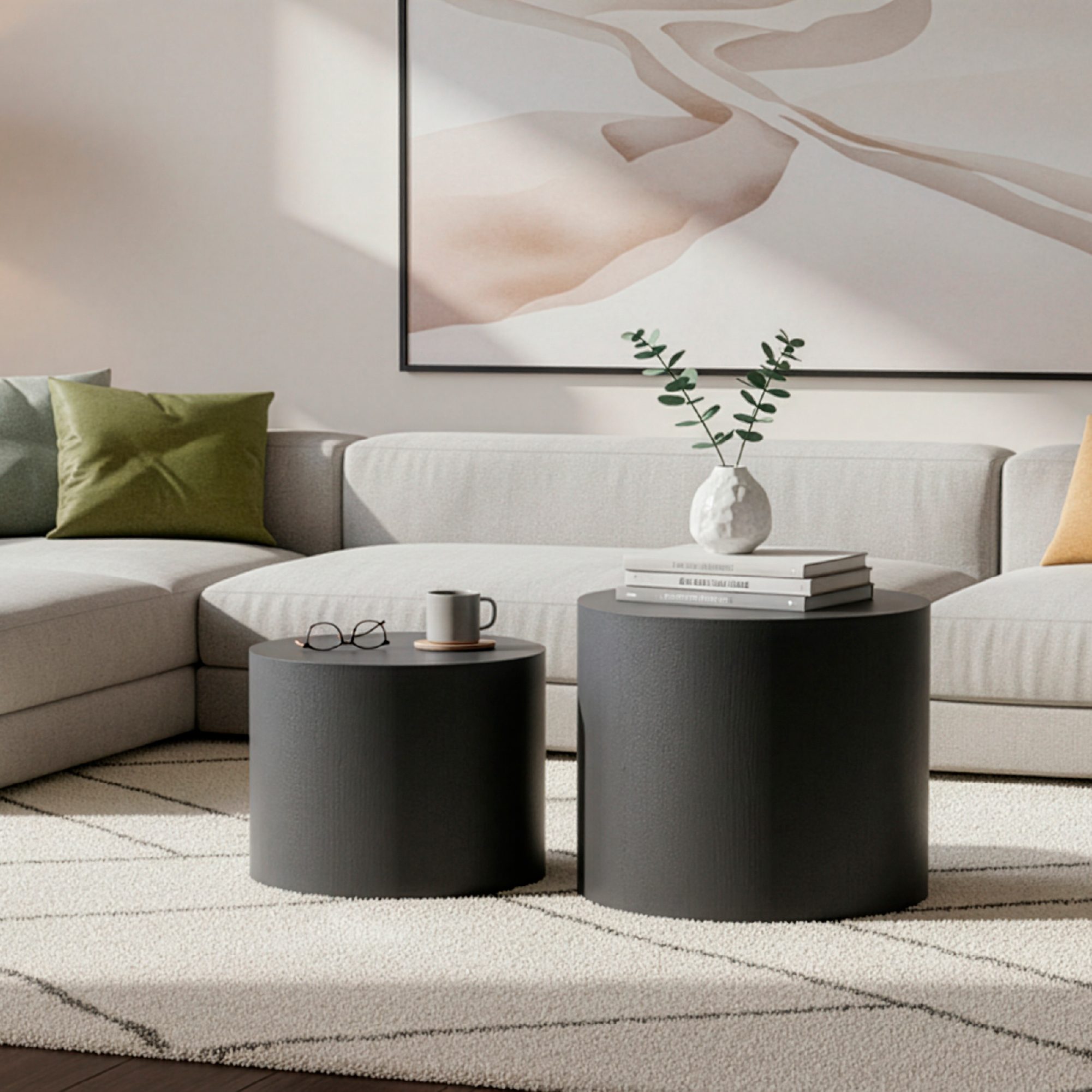 Set aus 2 Couchtischen/Wohnzimmertischen YANKA