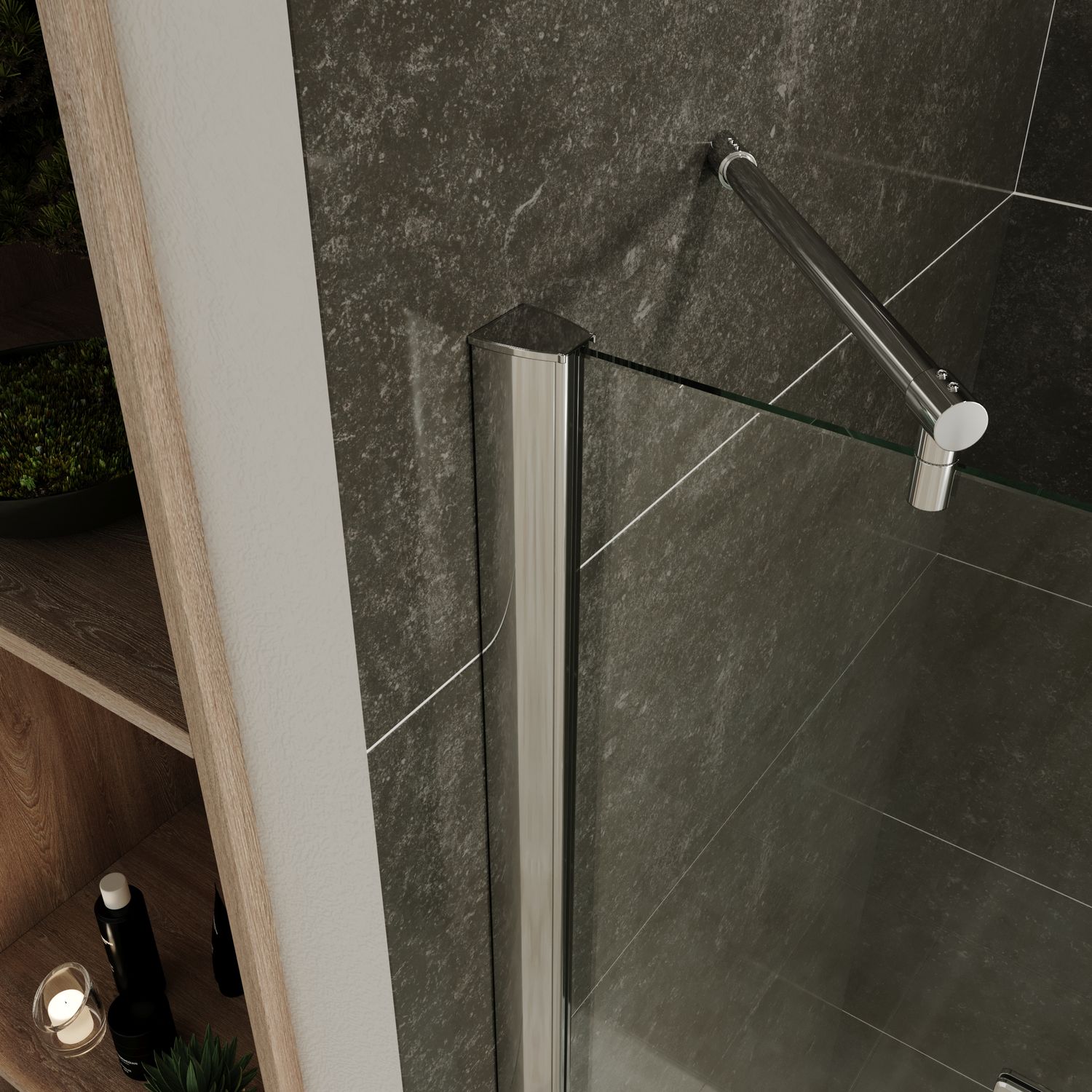 Eckeinstieg Maria mit Klapptüren aus 8 mm ESG Sicherheitsglas Eckeinstieg Maria mit Klapptüren aus 8 mm ESG Sicherheitsglas