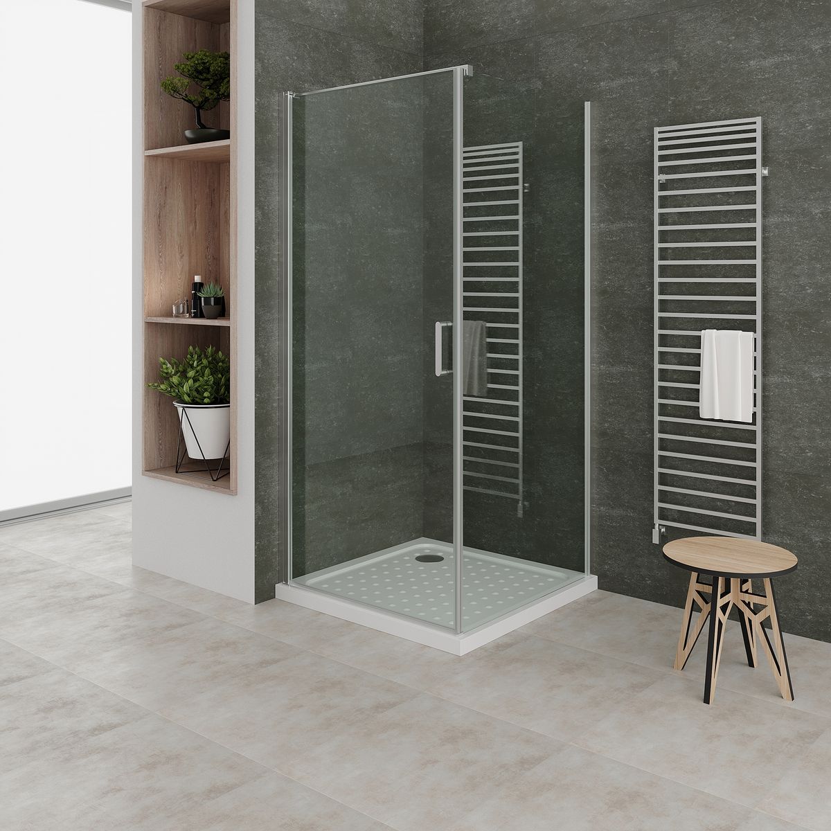 Fronteinstieg Hellen mit Klapptür aus ESG Sicherheitsglas Fronteinstieg Hellen mit Klapptür aus ESG Sicherheitsglas