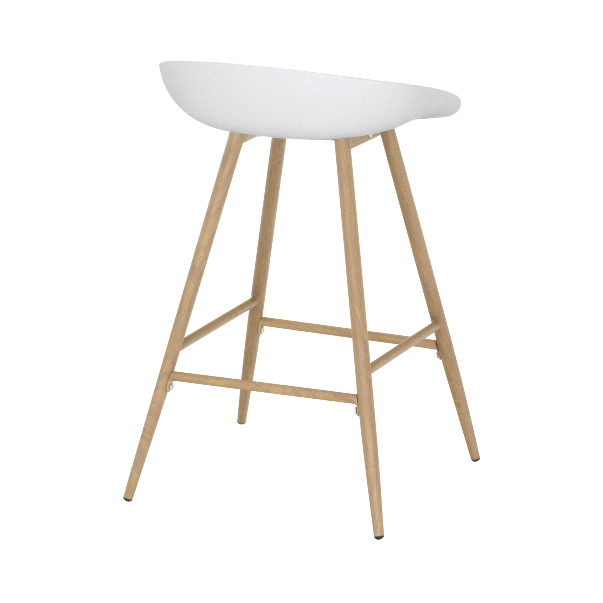 Design Barhocker Pollok in Holzfarbe 4er Set