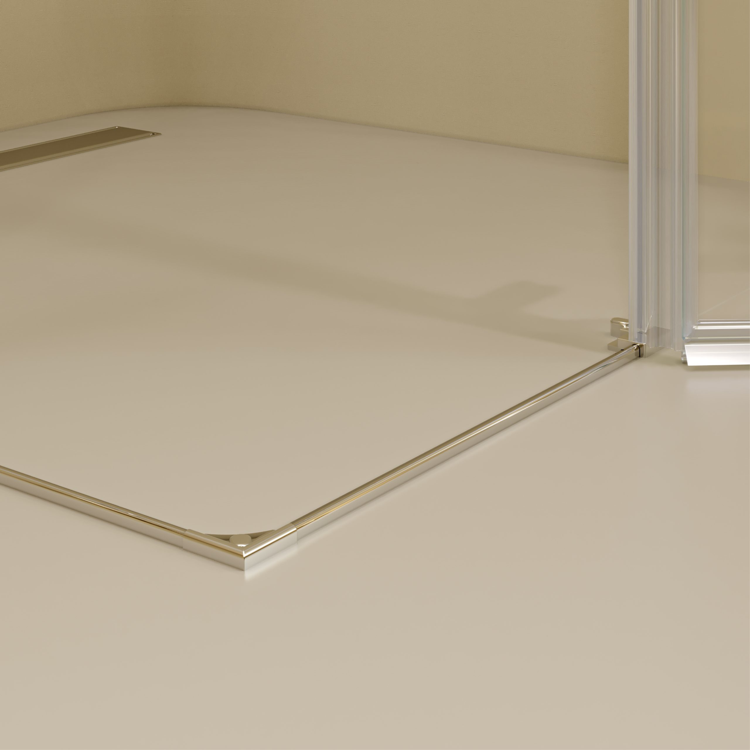 Corner Entry Alice with Folding Doors made of ESG Safety Glass