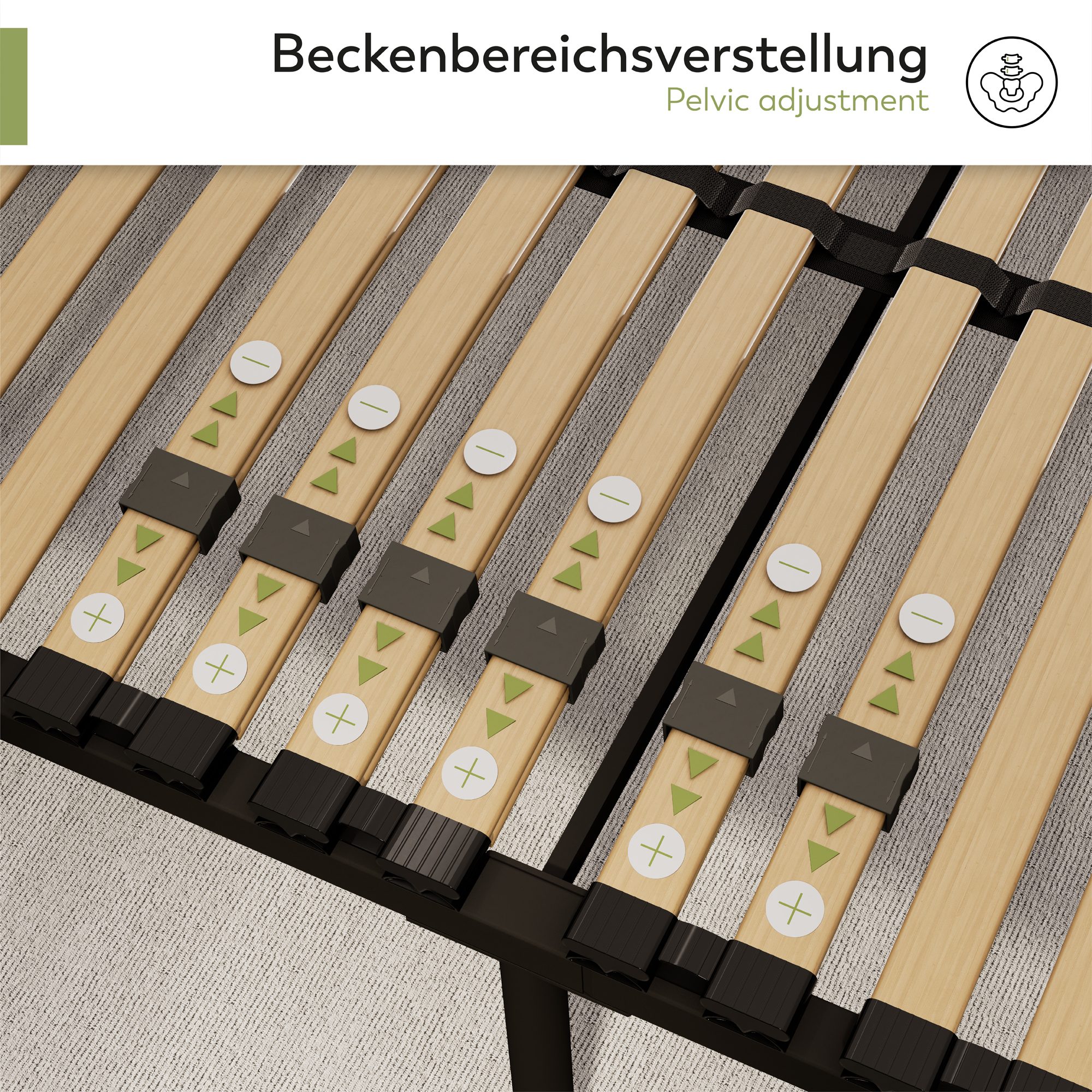 Metallbett Gästebett GRACE auf Füßen mit Stauraum - für alle Matratzen und Betten geeignet