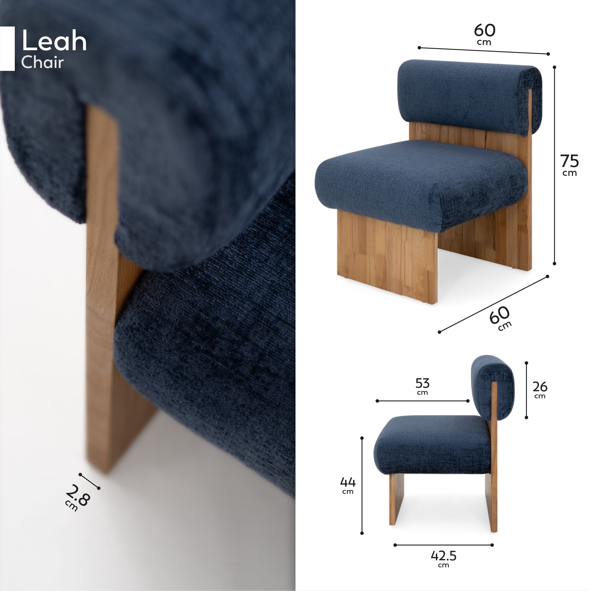 Skandinavischer Sessel Leah Stahlblau – Massivholz Birke, gemütlich & nachhaltig Skandinavischer Sessel Leah Stahlblau – Massivholz Birke, gemütlich & nachhaltig